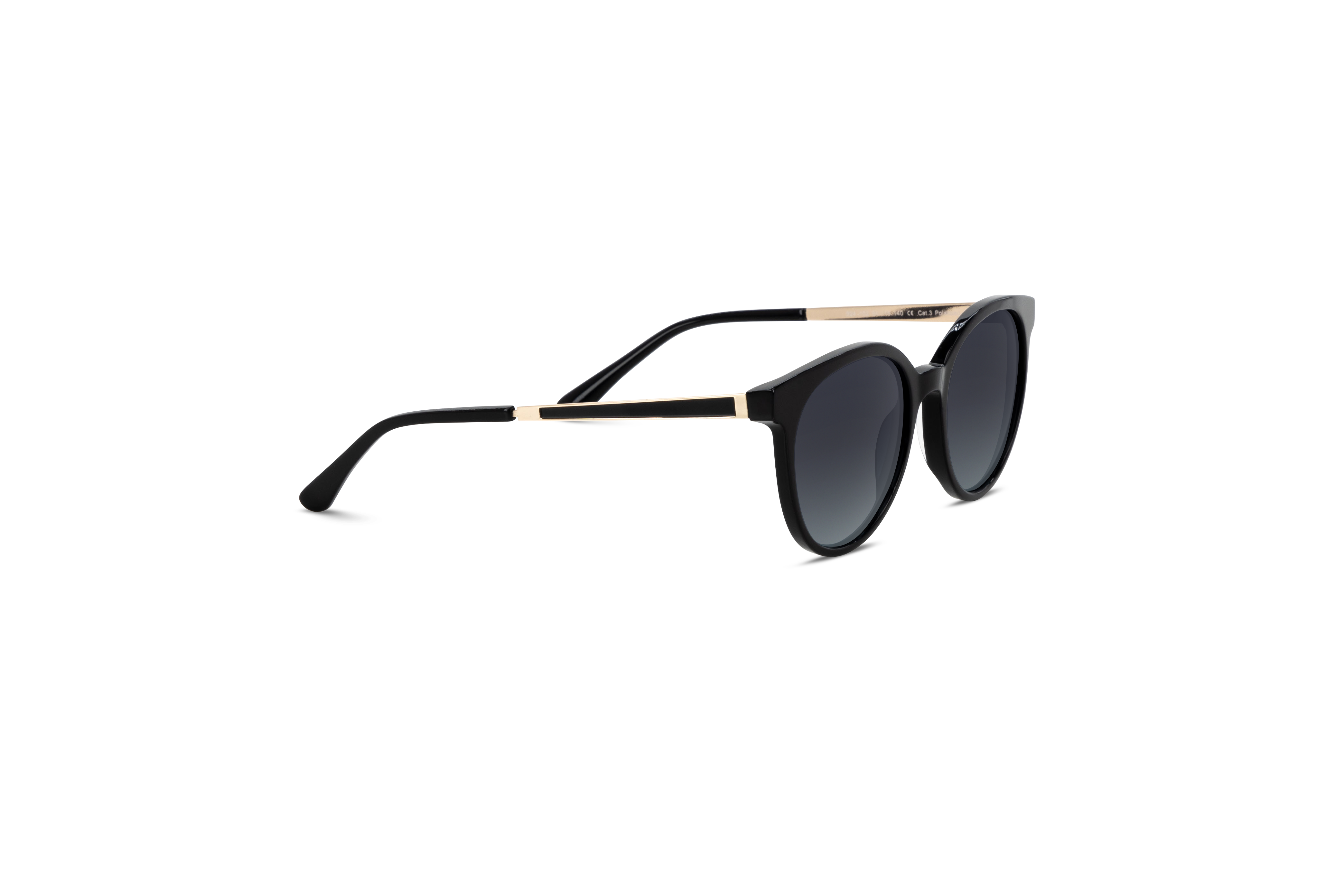 Die Sonnenbrille KIND 924 in Schwarz mit Seitenansicht.