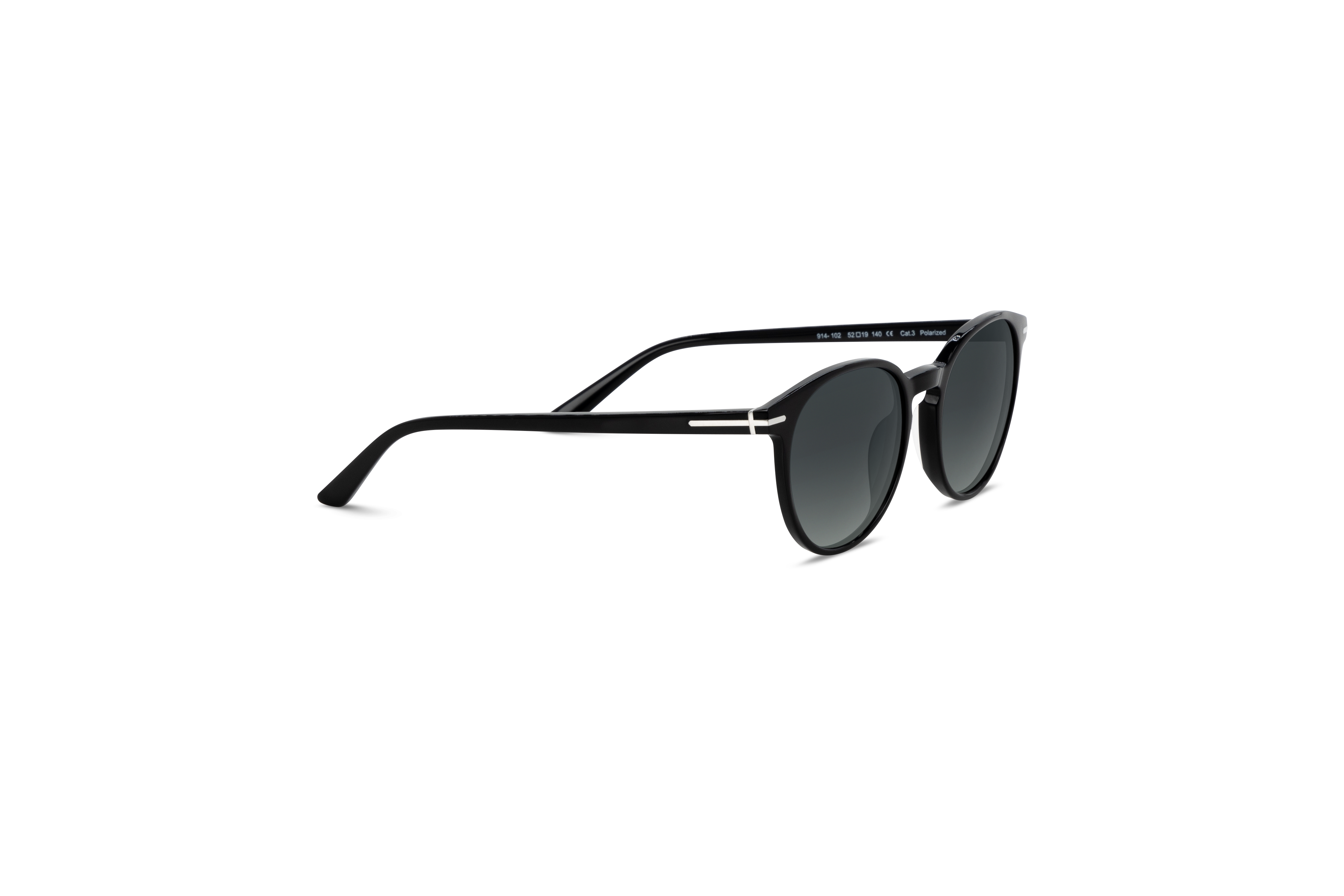 Die Sonnenbrille KIND 914 in Schwarz mit Seitenansicht.