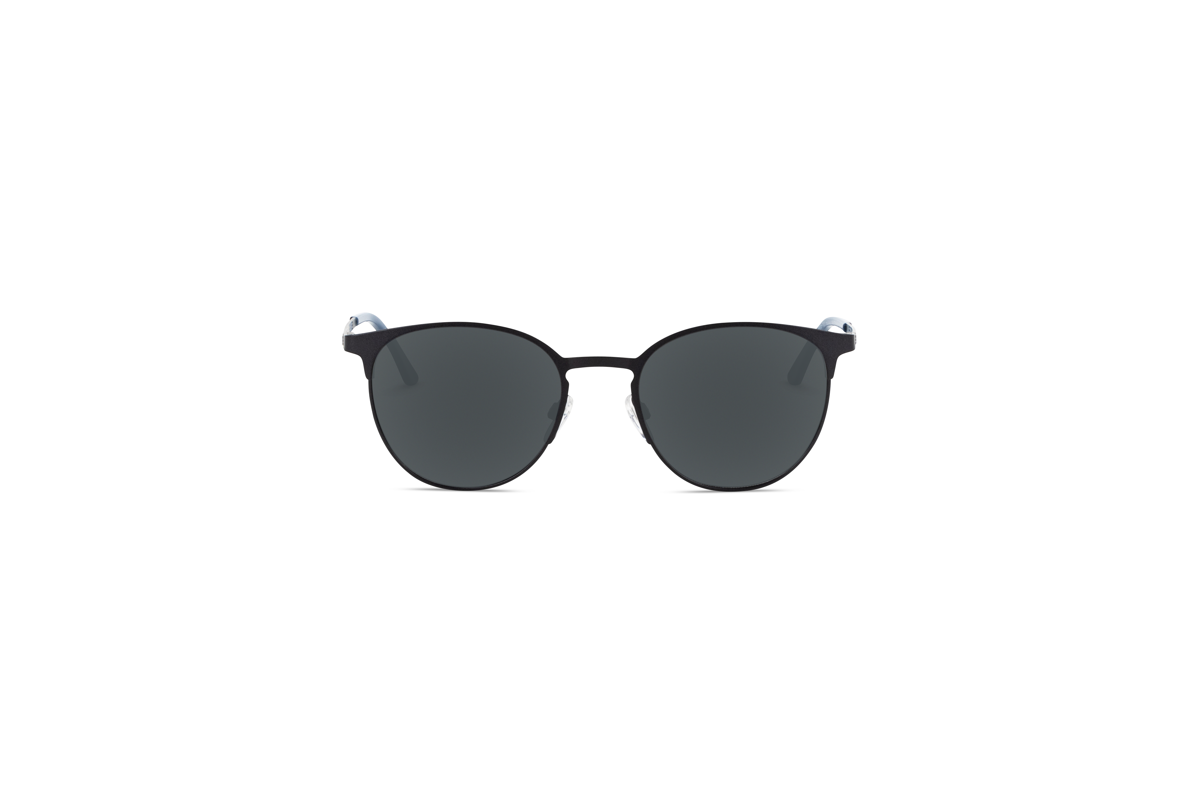 Die Sonnenbrille KIND 885 in Metallisch auf weißem Hintergrund in Frontalansicht.