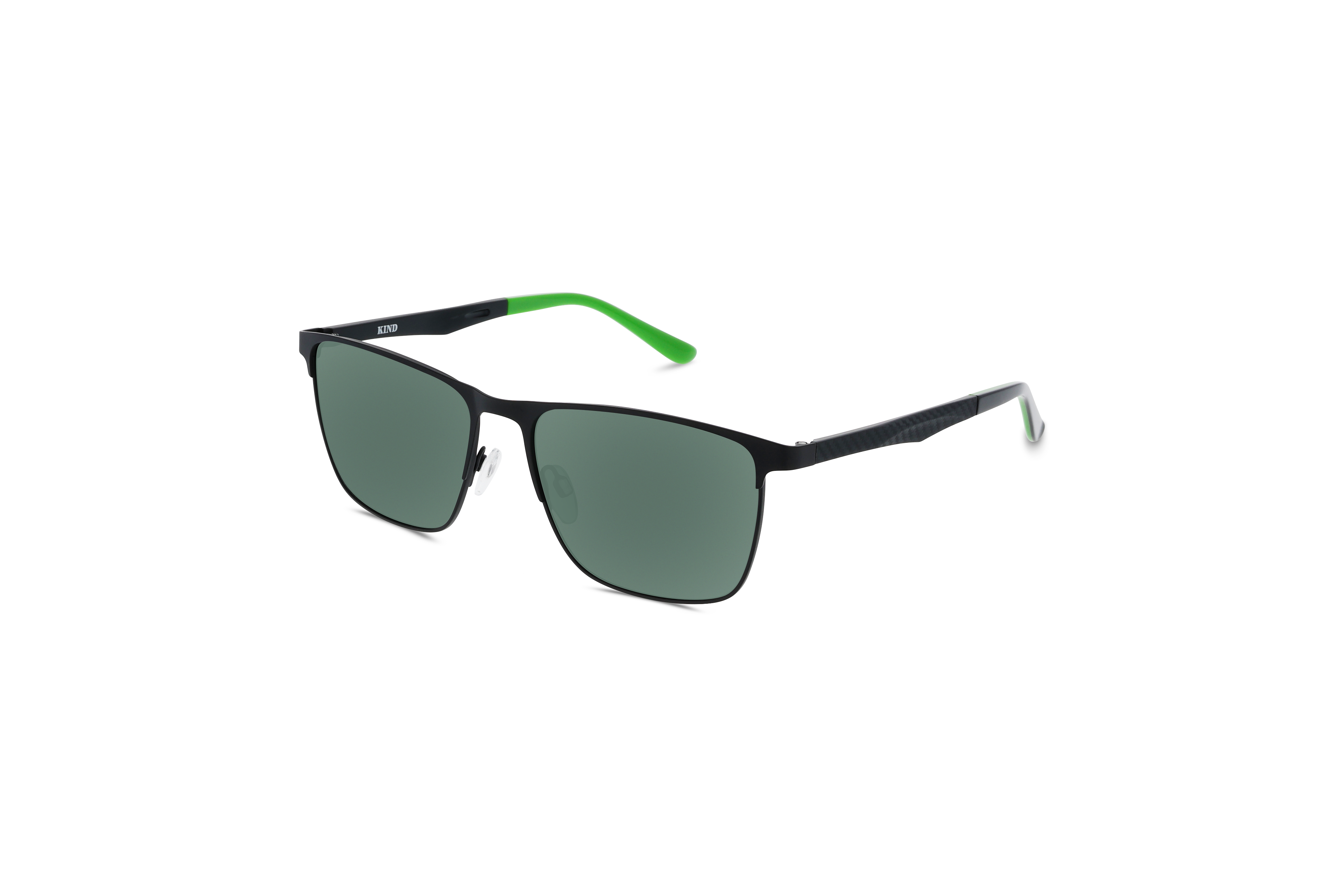 45° Ansicht der Sonnenbrille KIND 883 in Schwarz auf weißem Hintergrund.