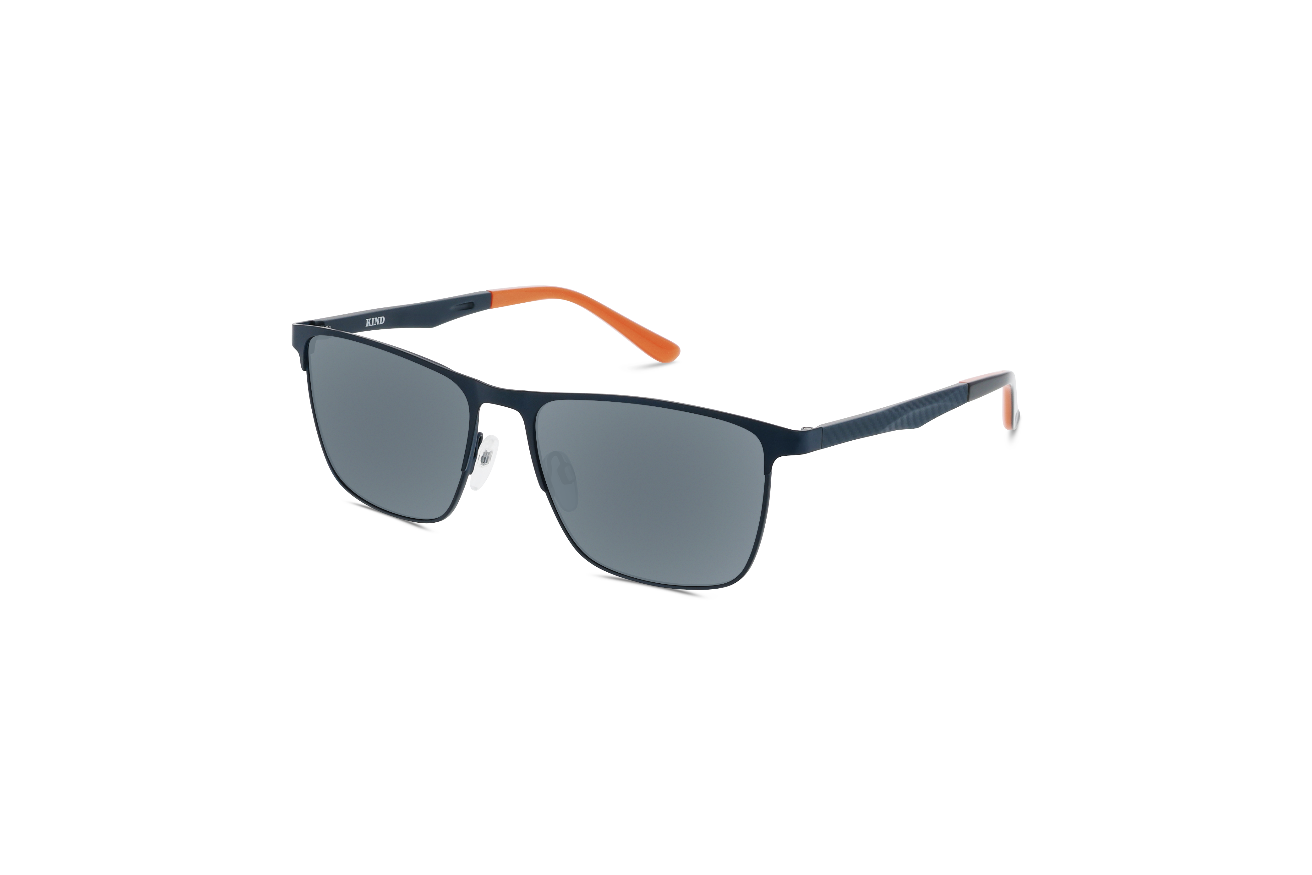 45° Ansicht der Sonnenbrille KIND 883 in Blau auf weißem Hintergrund.