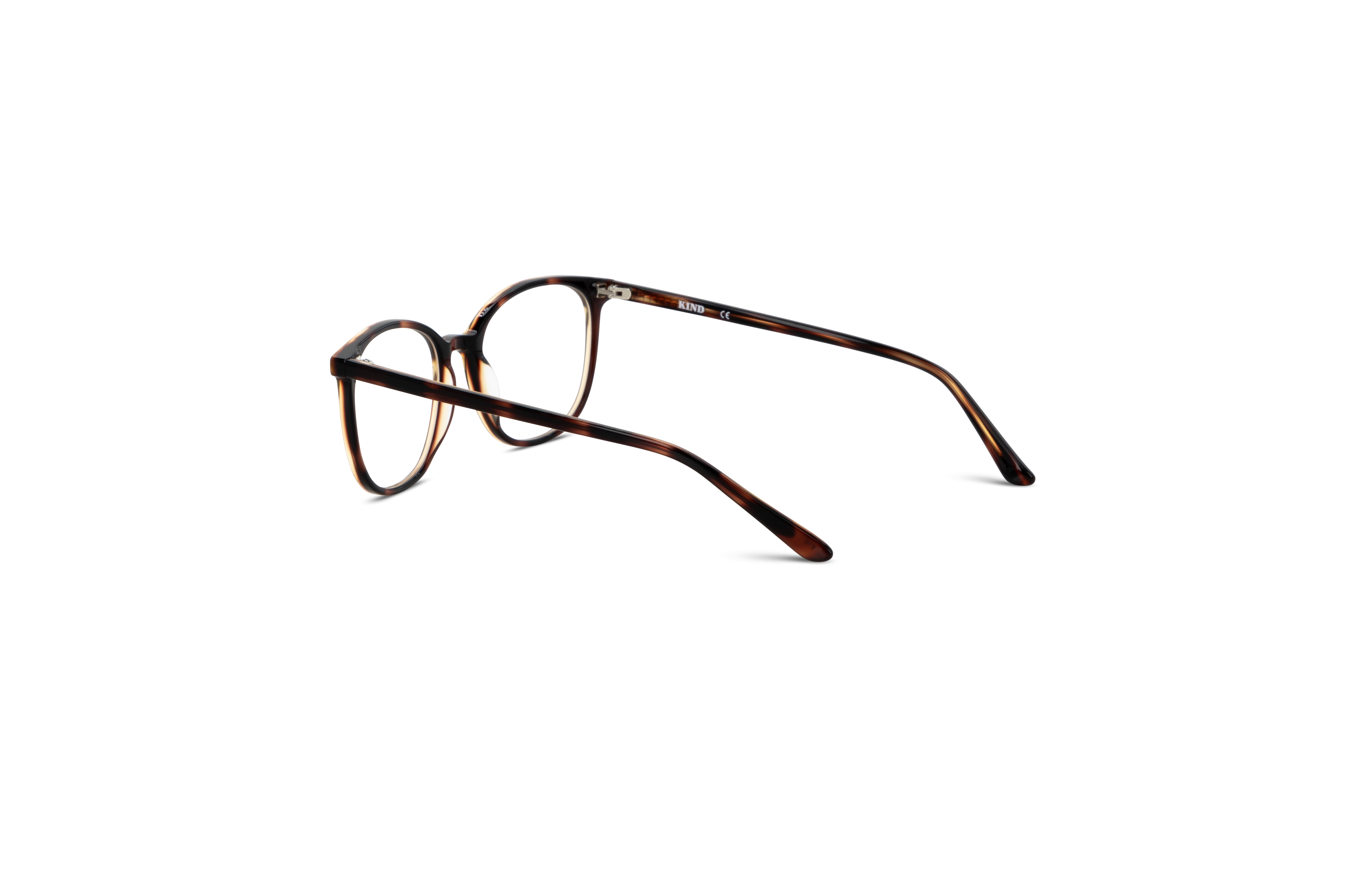 Die Brille KIND Leni in Havanna mit Innenansicht.