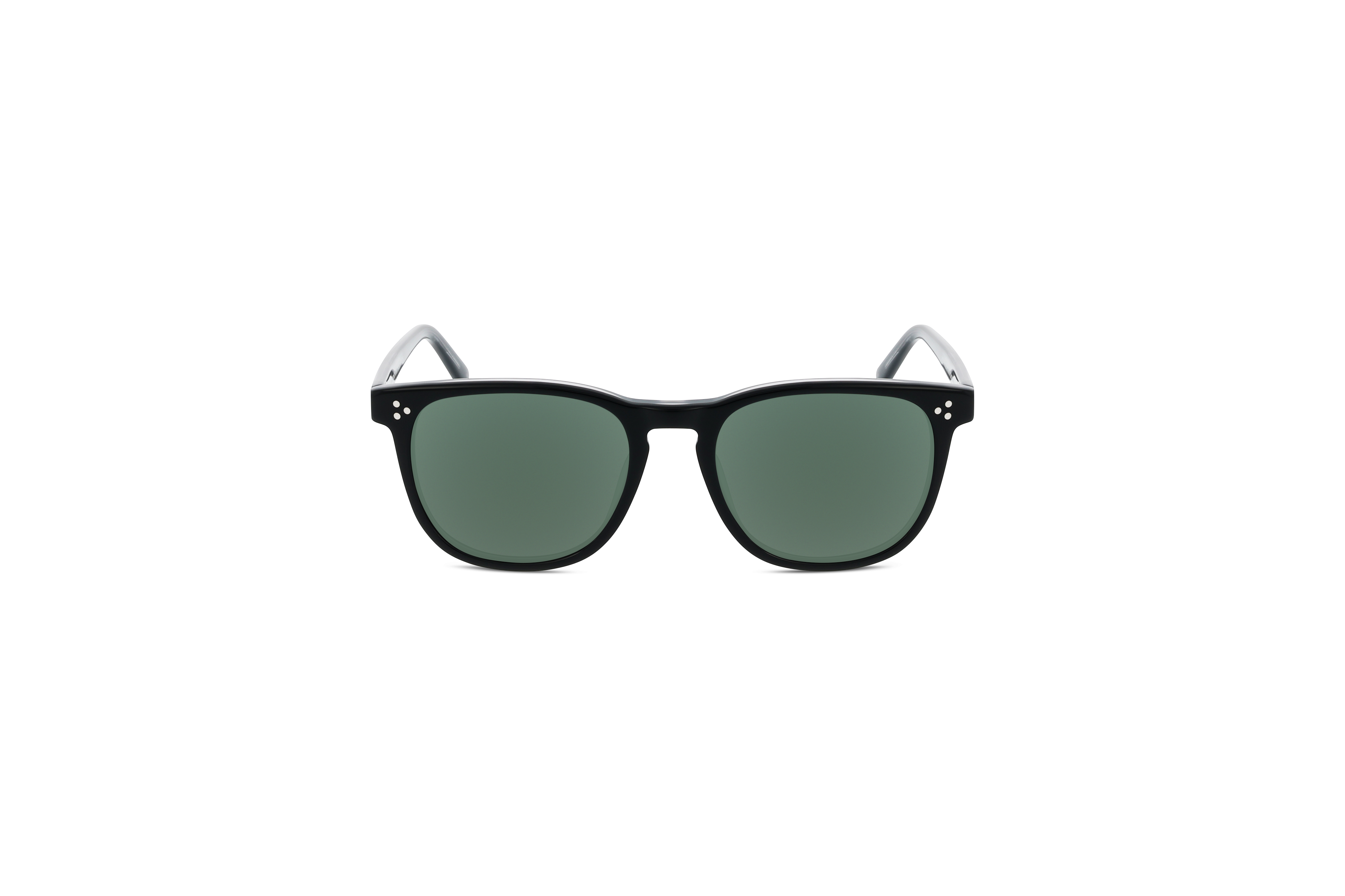 Die Sonnenbrille KIND 917 in Schwarz auf weißem Hintergrund in Frontalansicht.