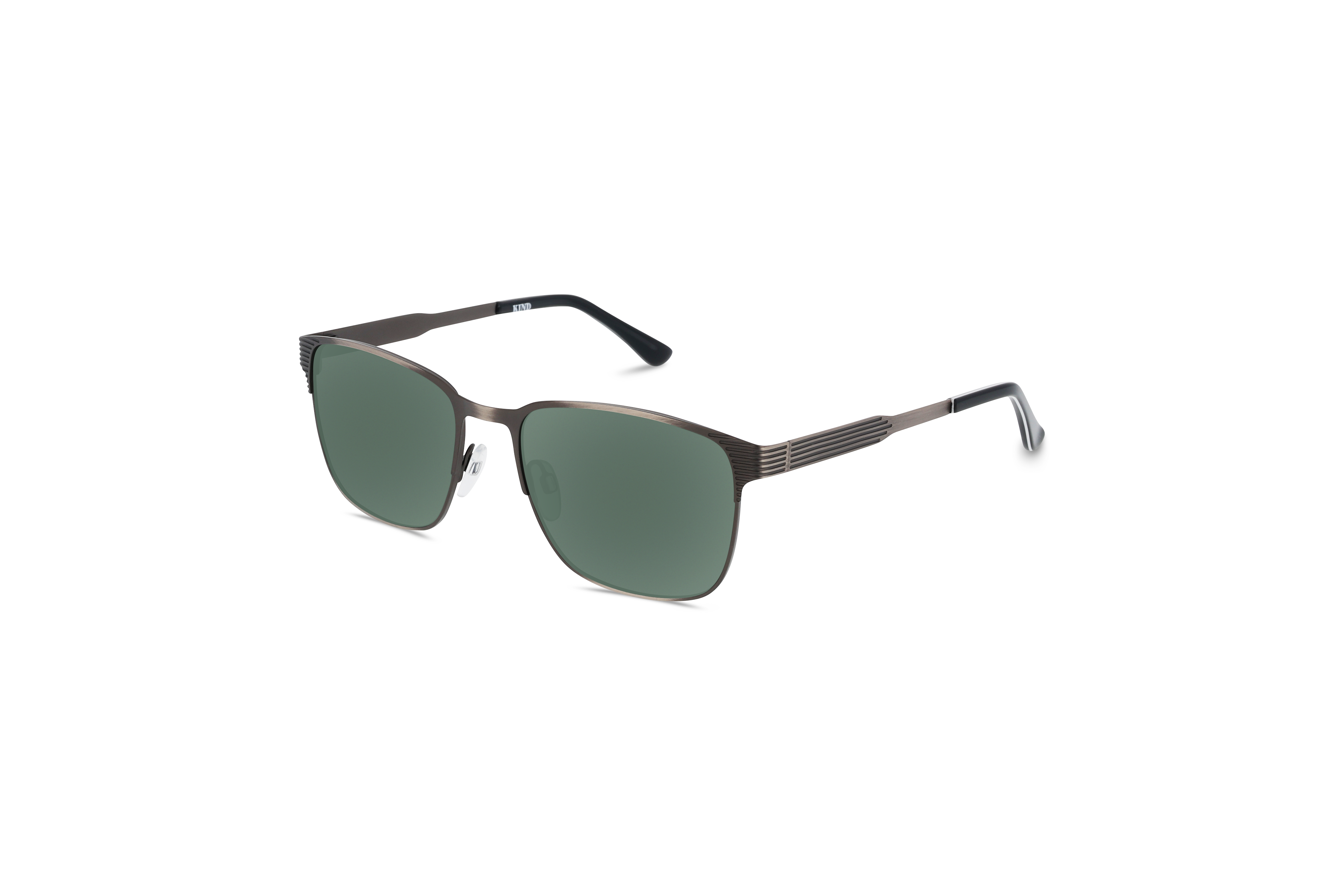 45° Ansicht der Sonnenbrille KIND 951 in Silber auf weißem Hintergrund.