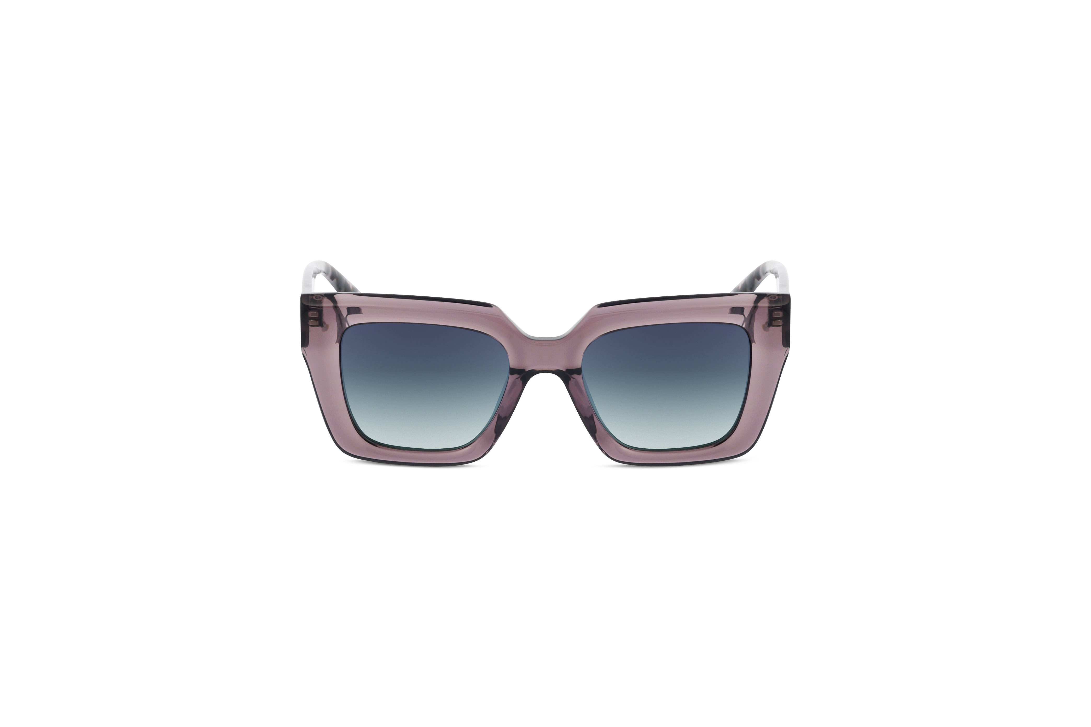 Die Sonnenbrille KIND 950 in Violett auf weißem Hintergrund in Frontalansicht.