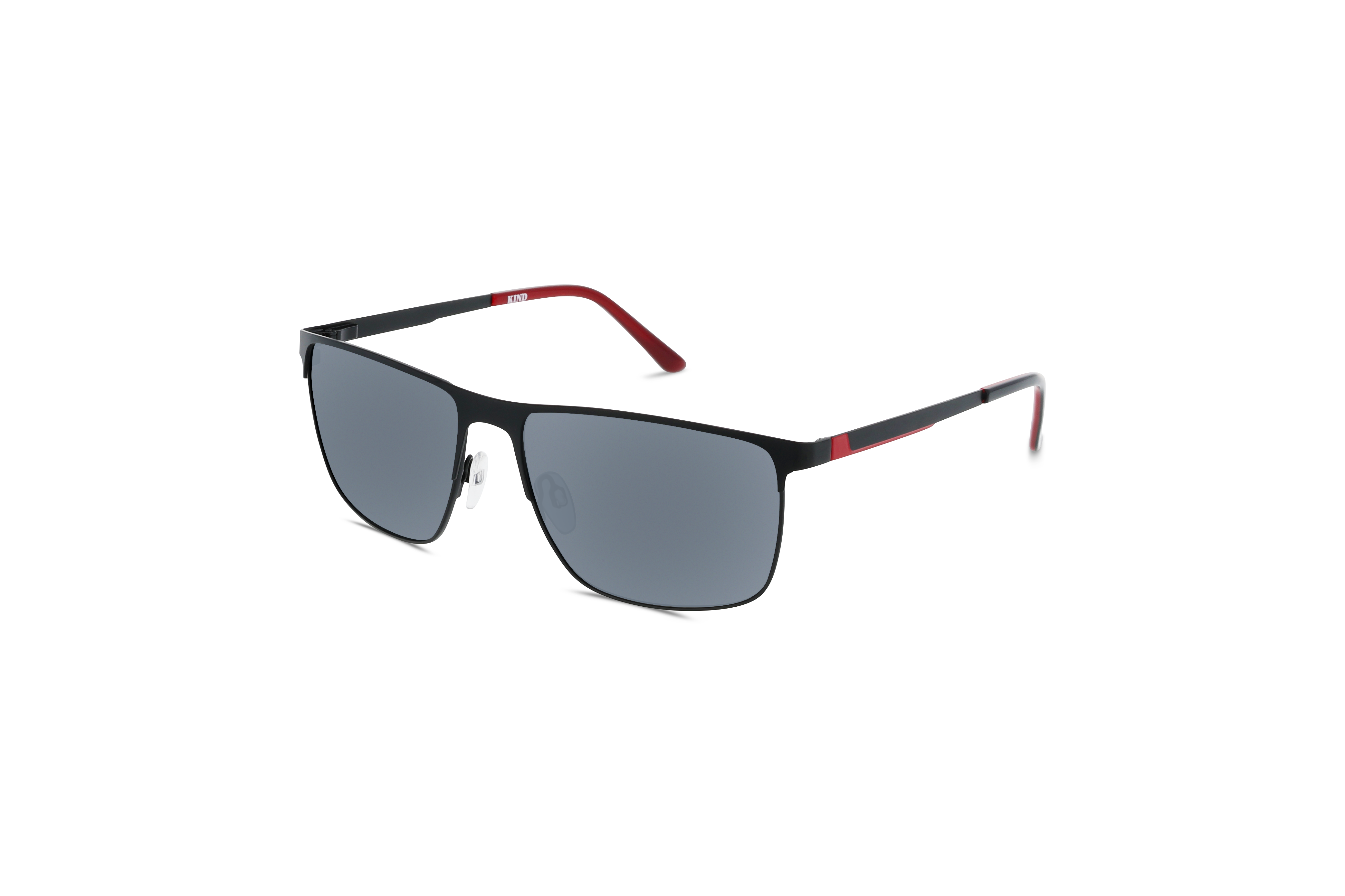 45° Ansicht der Sonnenbrille KIND 953 in Schwarz auf weißem Hintergrund.