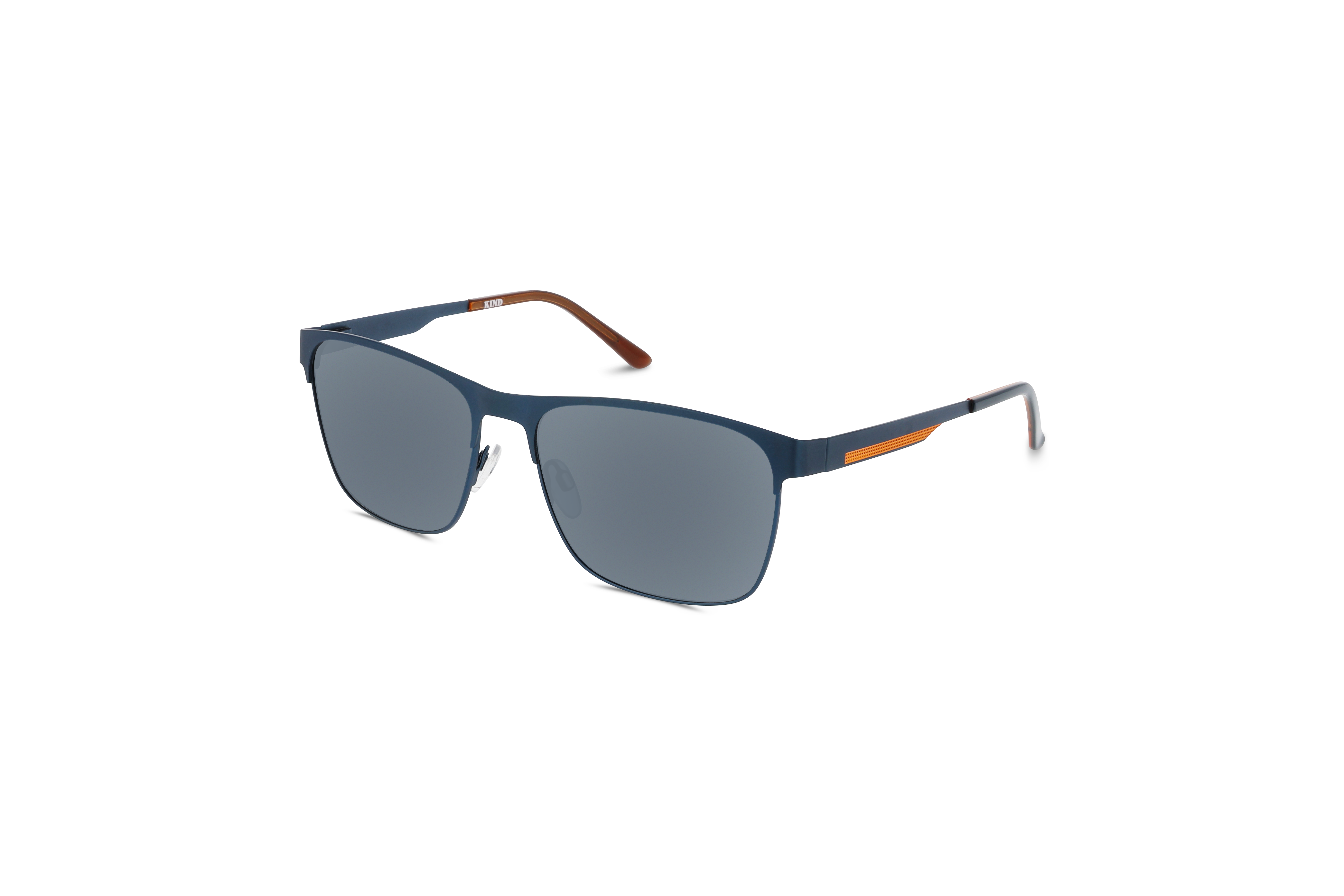 45° Ansicht der Sonnenbrille KIND 955 in Blau auf weißem Hintergrund.