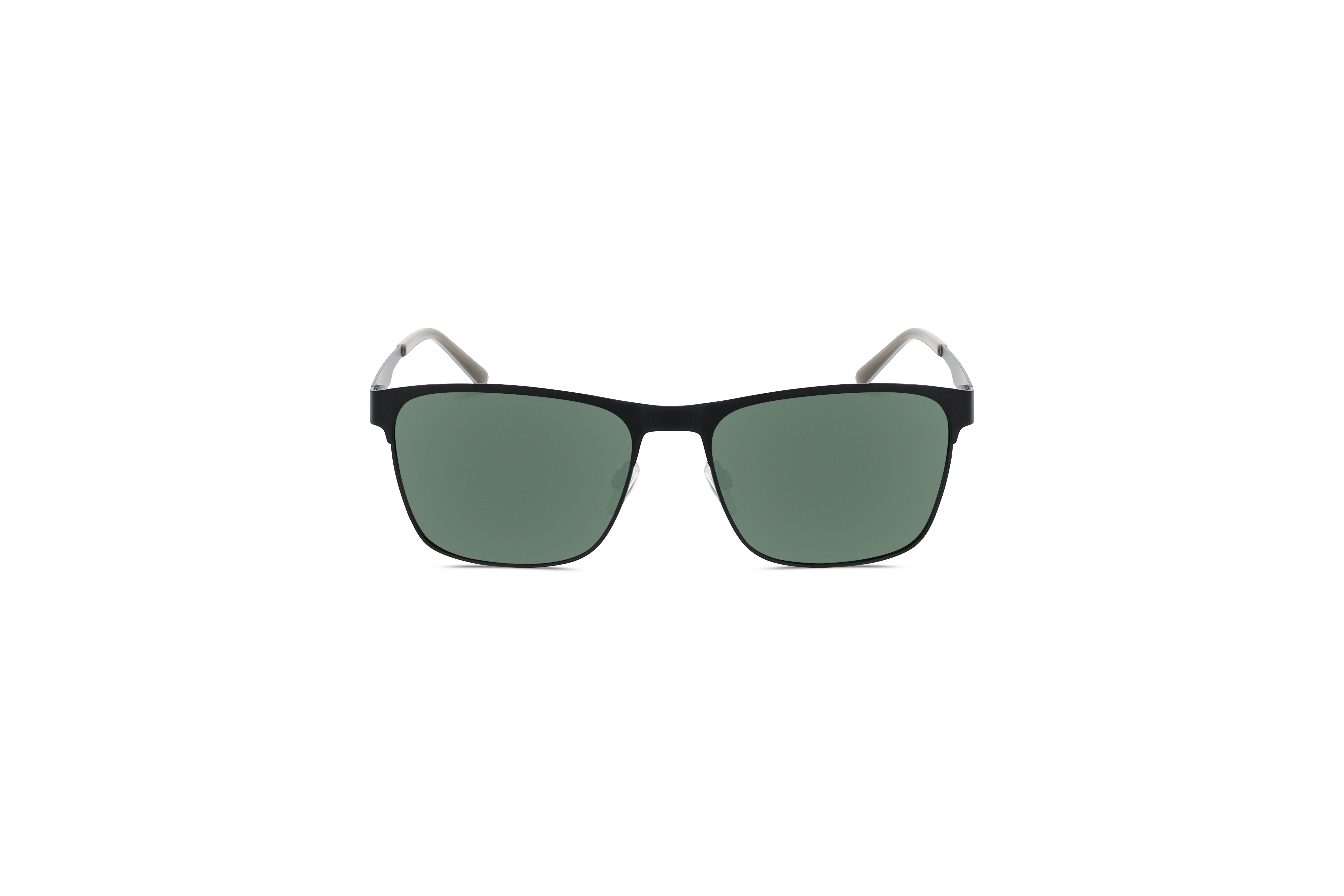 Die Sonnenbrille KIND 955 in Schwarz auf weißem Hintergrund in Frontalansicht.