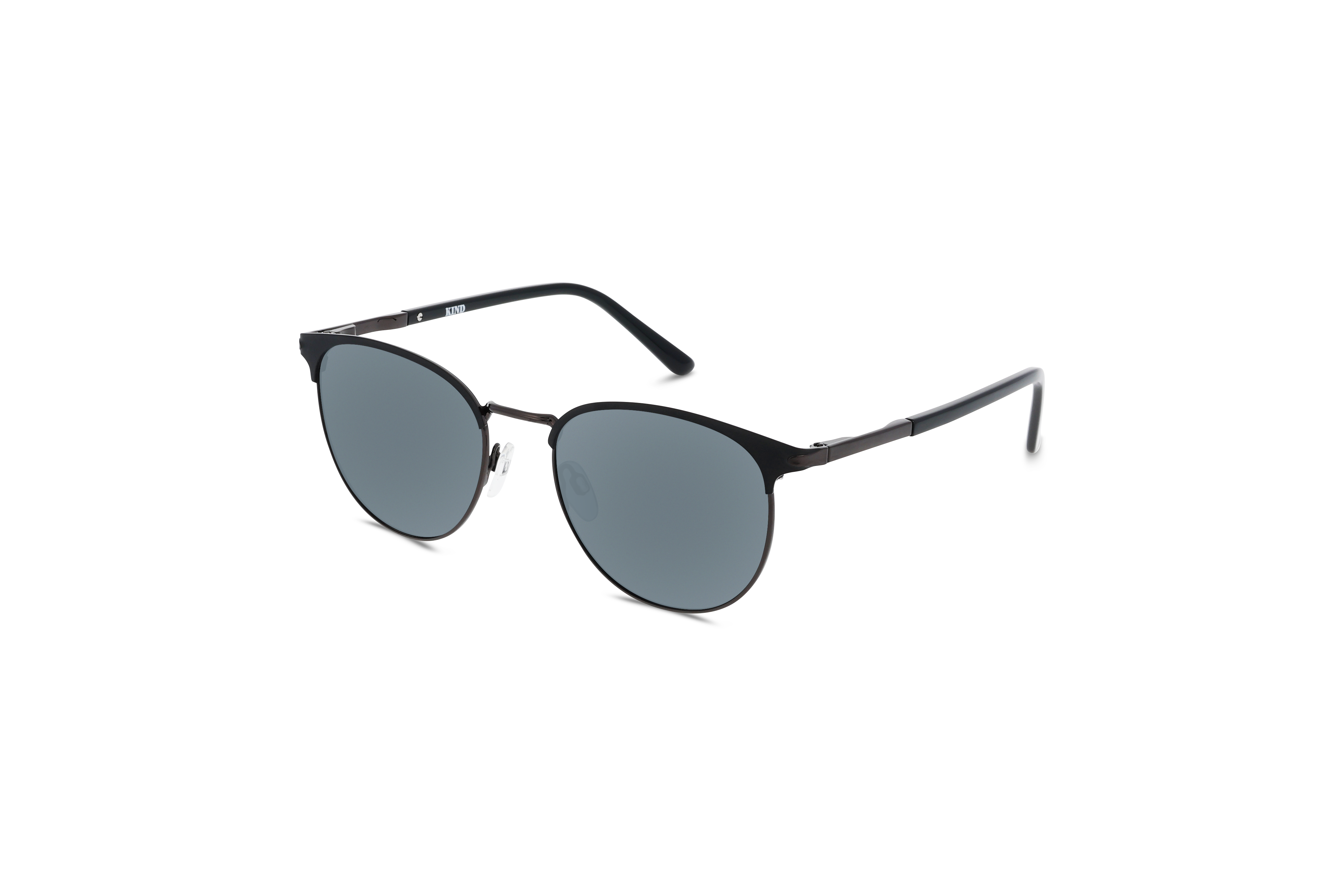 45° Ansicht der Sonnenbrille KIND 947 in Schwarz auf weißem Hintergrund.