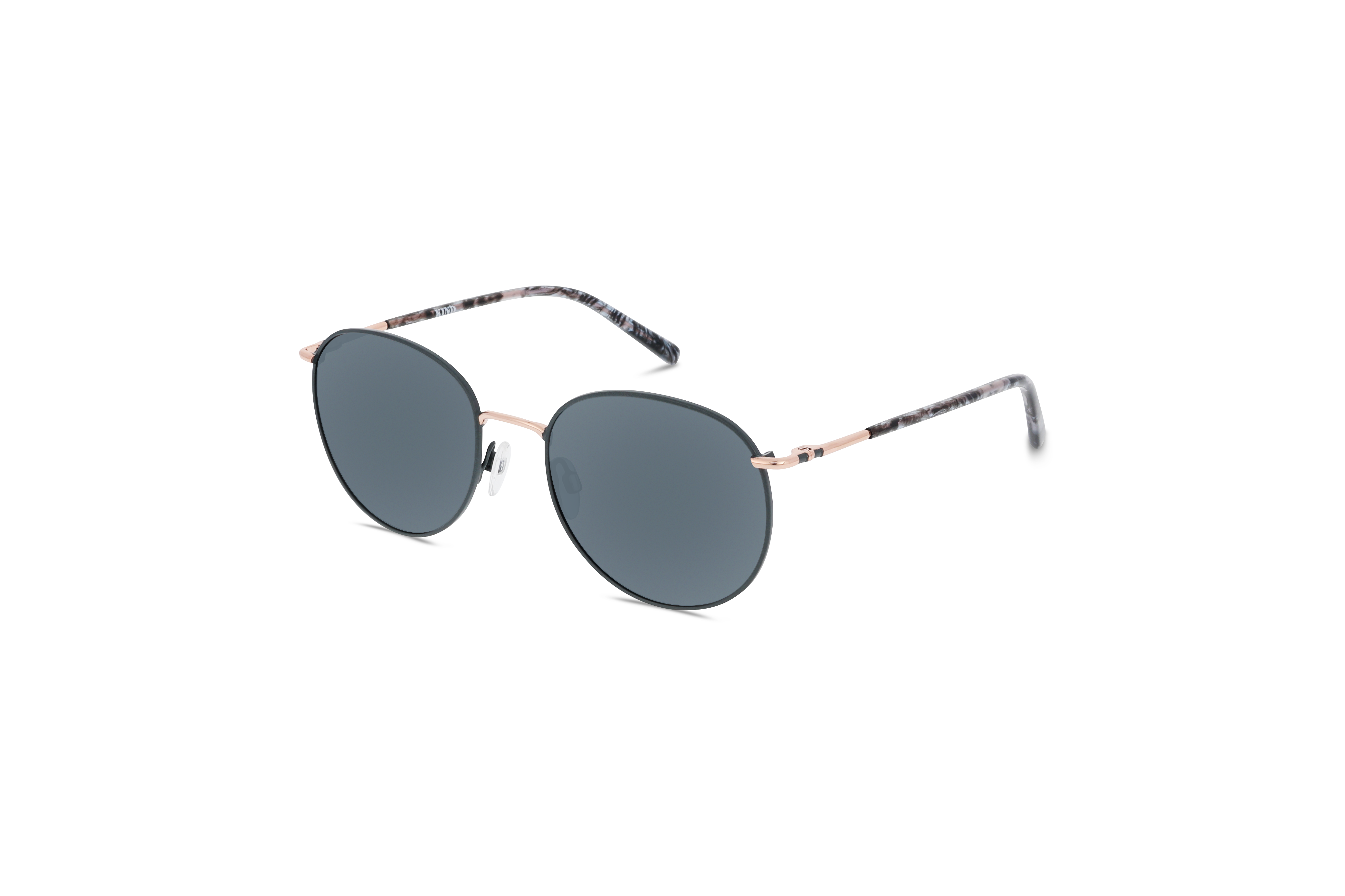 45° Ansicht der Sonnenbrille KIND 982 in Grau auf weißem Hintergrund.