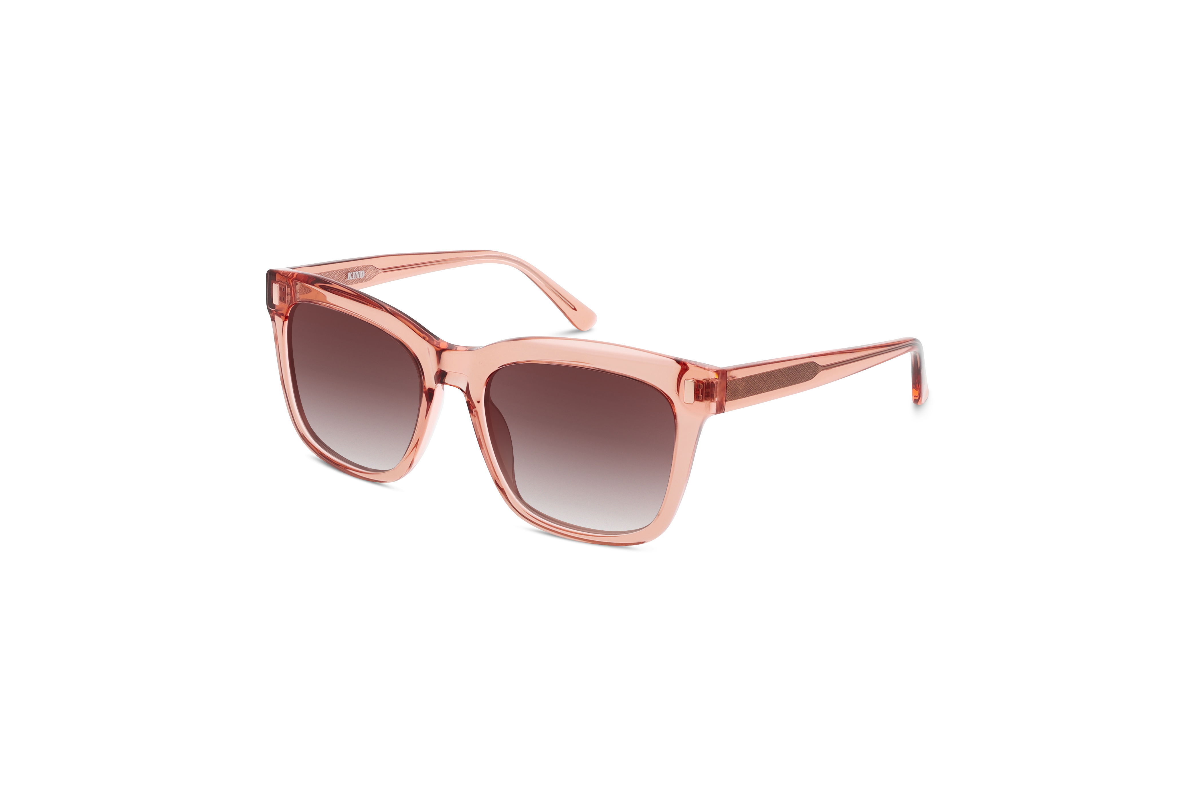 45° Ansicht der Sonnenbrille KIND 962 in Orange auf weißem Hintergrund.