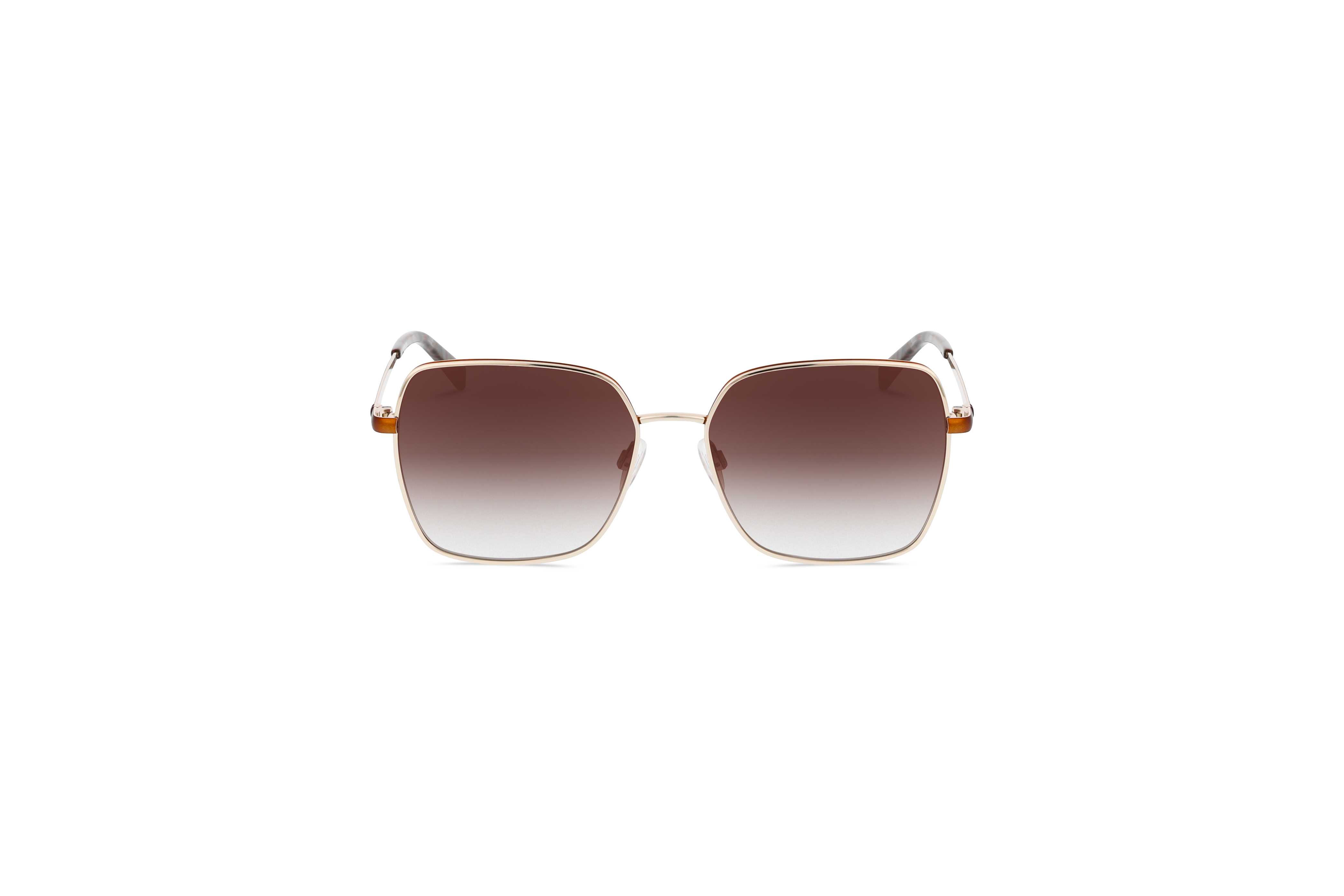 Die Sonnenbrille KIND 984 in Gold auf weißem Hintergrund in Frontalansicht.