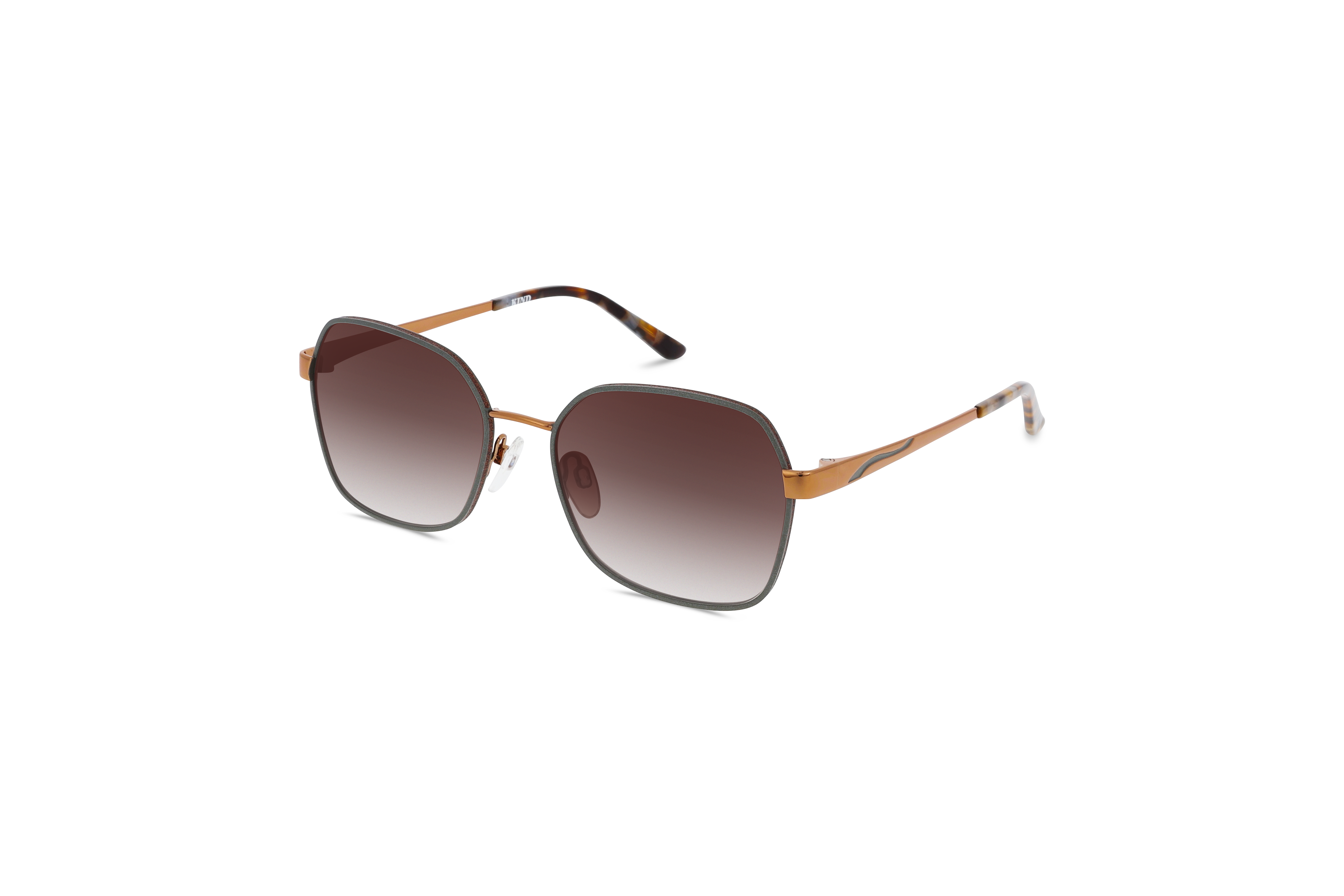 45° Ansicht der Sonnenbrille KIND 978 in Grau auf weißem Hintergrund.