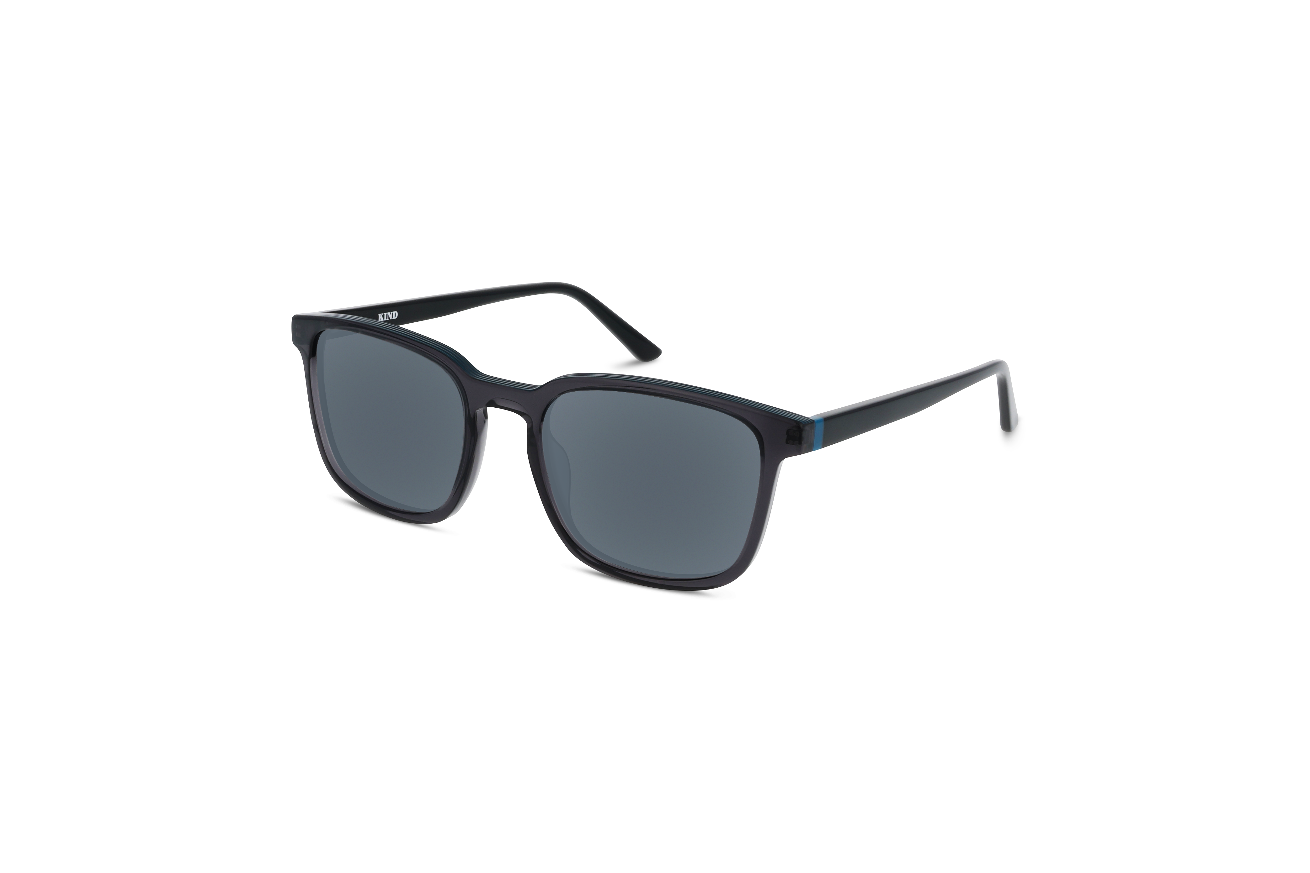 45° Ansicht der Sonnenbrille KIND 961 in Blau auf weißem Hintergrund.