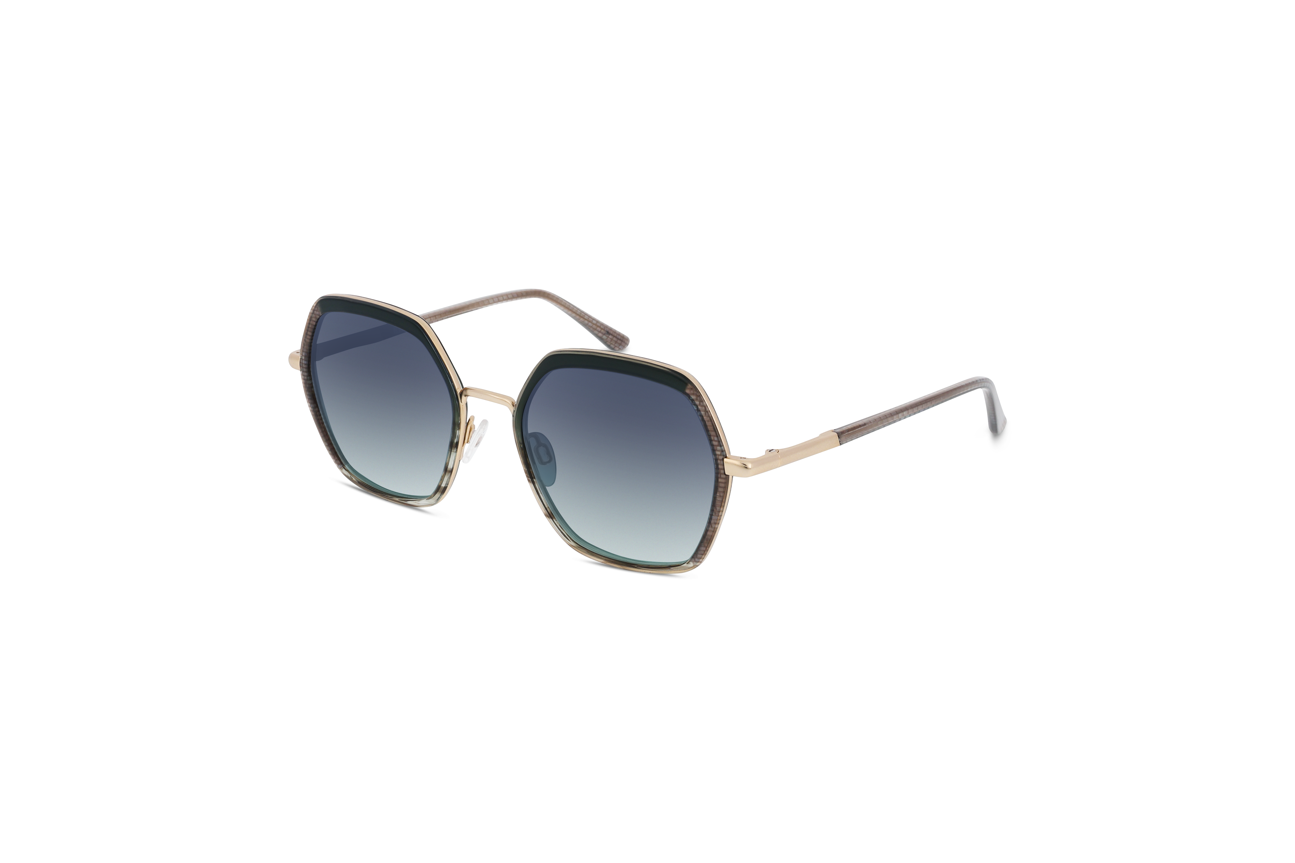 45° Ansicht der Sonnenbrille KIND 996 in Türkis auf weißem Hintergrund.