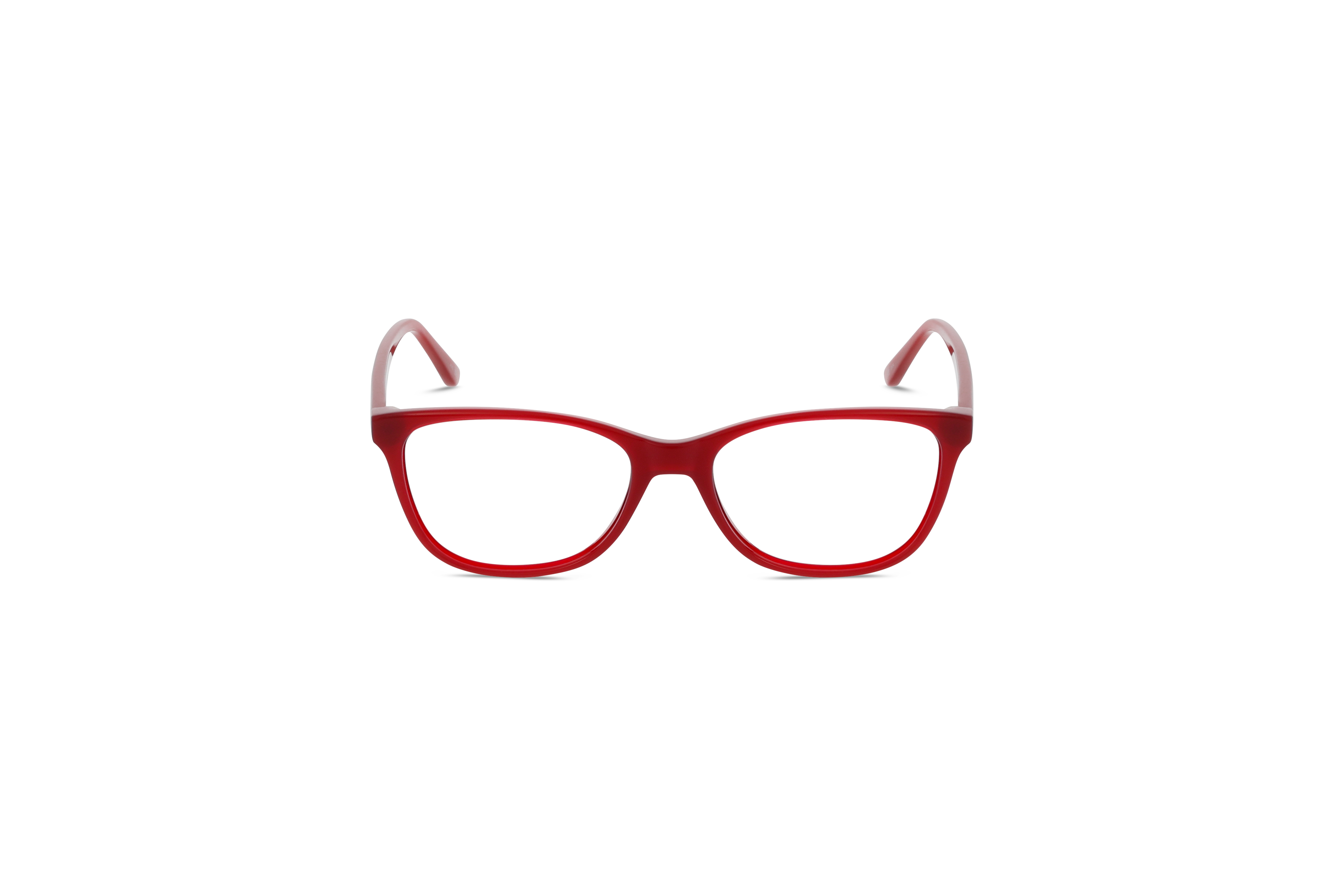 Die Brille KIND 4716944 V25 in Rot auf weißem Hintergrund in Frontalansicht.