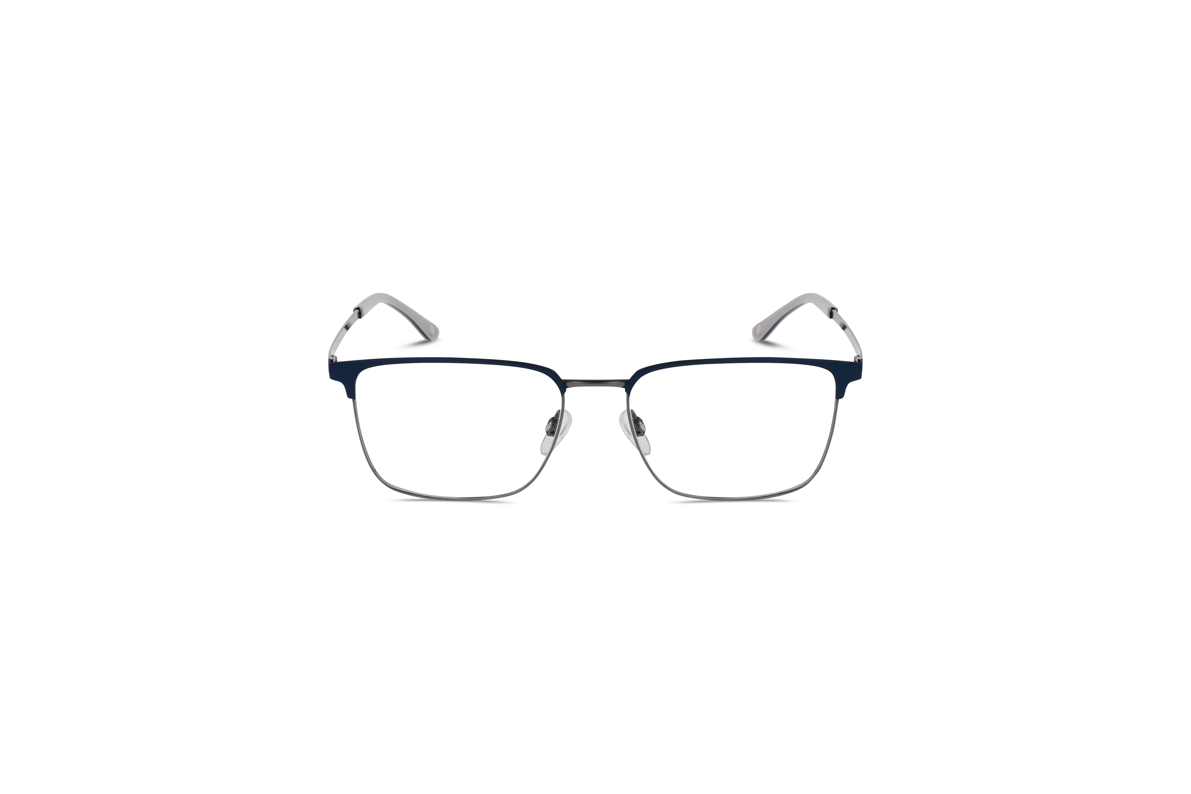 Die Brille KIND 4714647 V25 in Blau auf weißem Hintergrund in Frontalansicht.