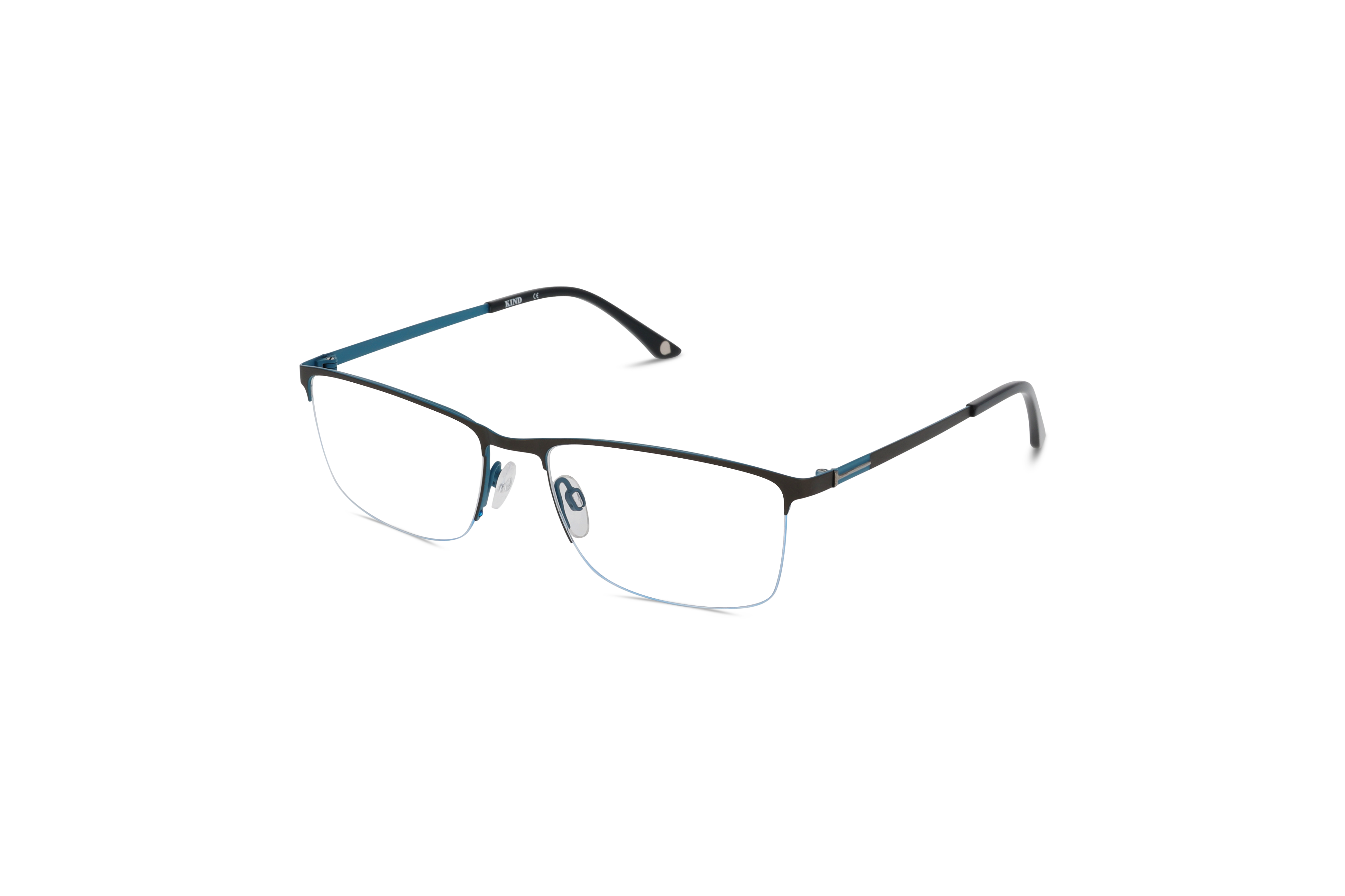 45° Ansicht der Brille KIND 4714629 V25 in Silber auf weißem Hintergrund.