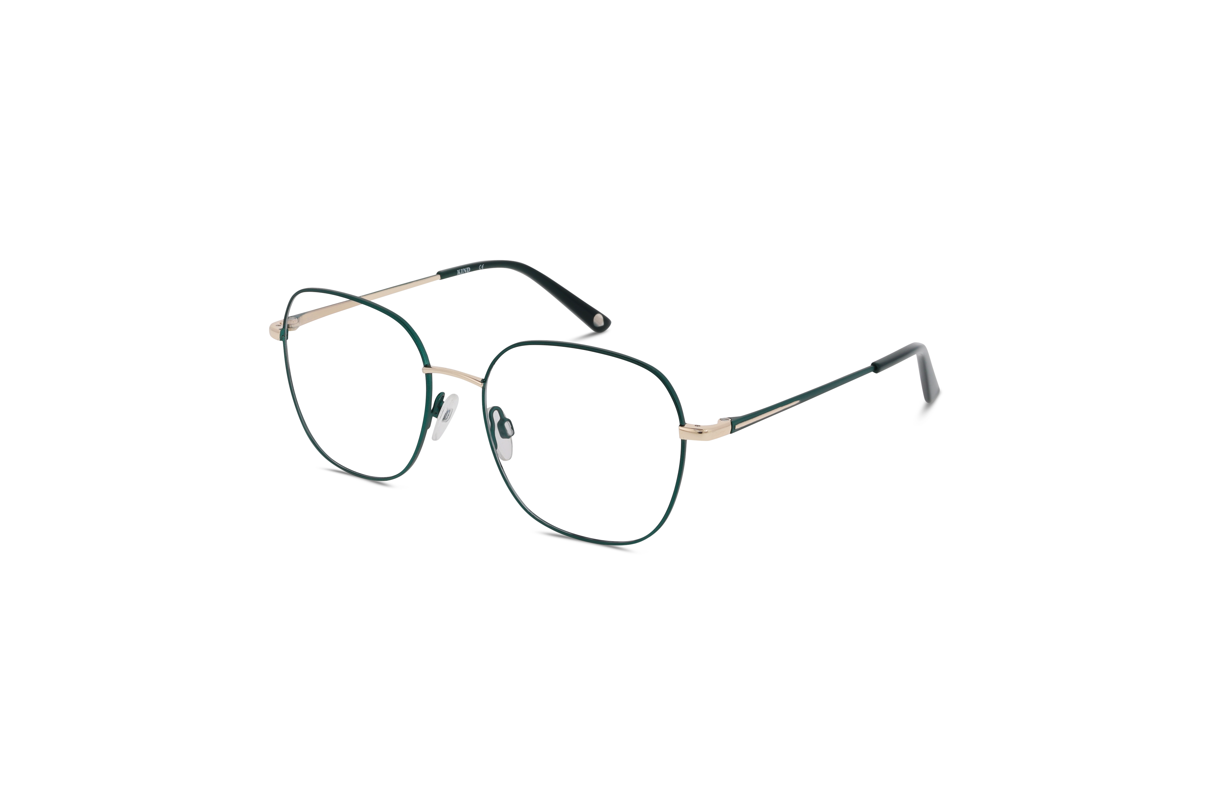 45° Ansicht der Brille KIND 4712962 V25 in Türkis auf weißem Hintergrund.