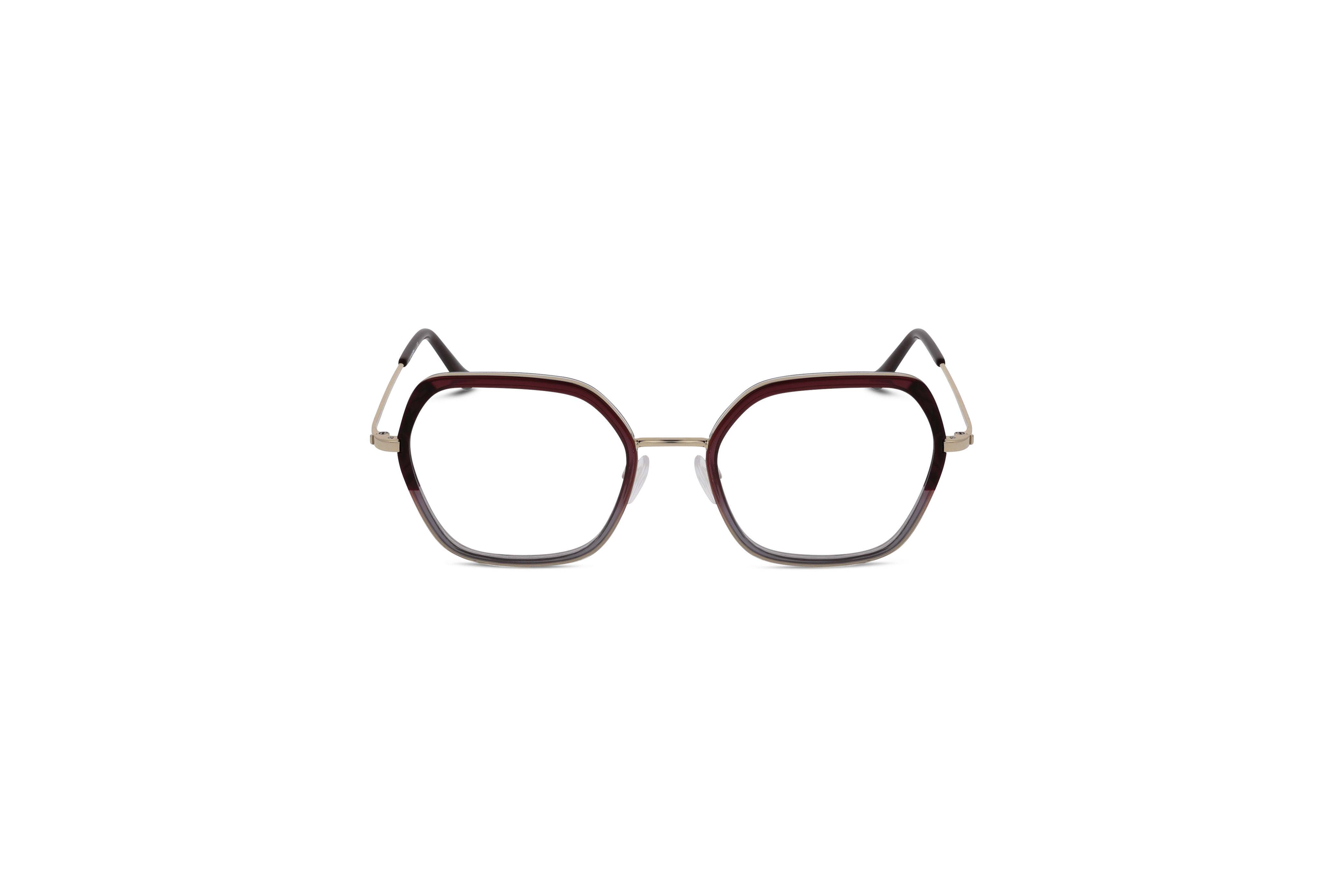 Die Brille KIND 4713102 V25 in Rot auf weißem Hintergrund in Frontalansicht.