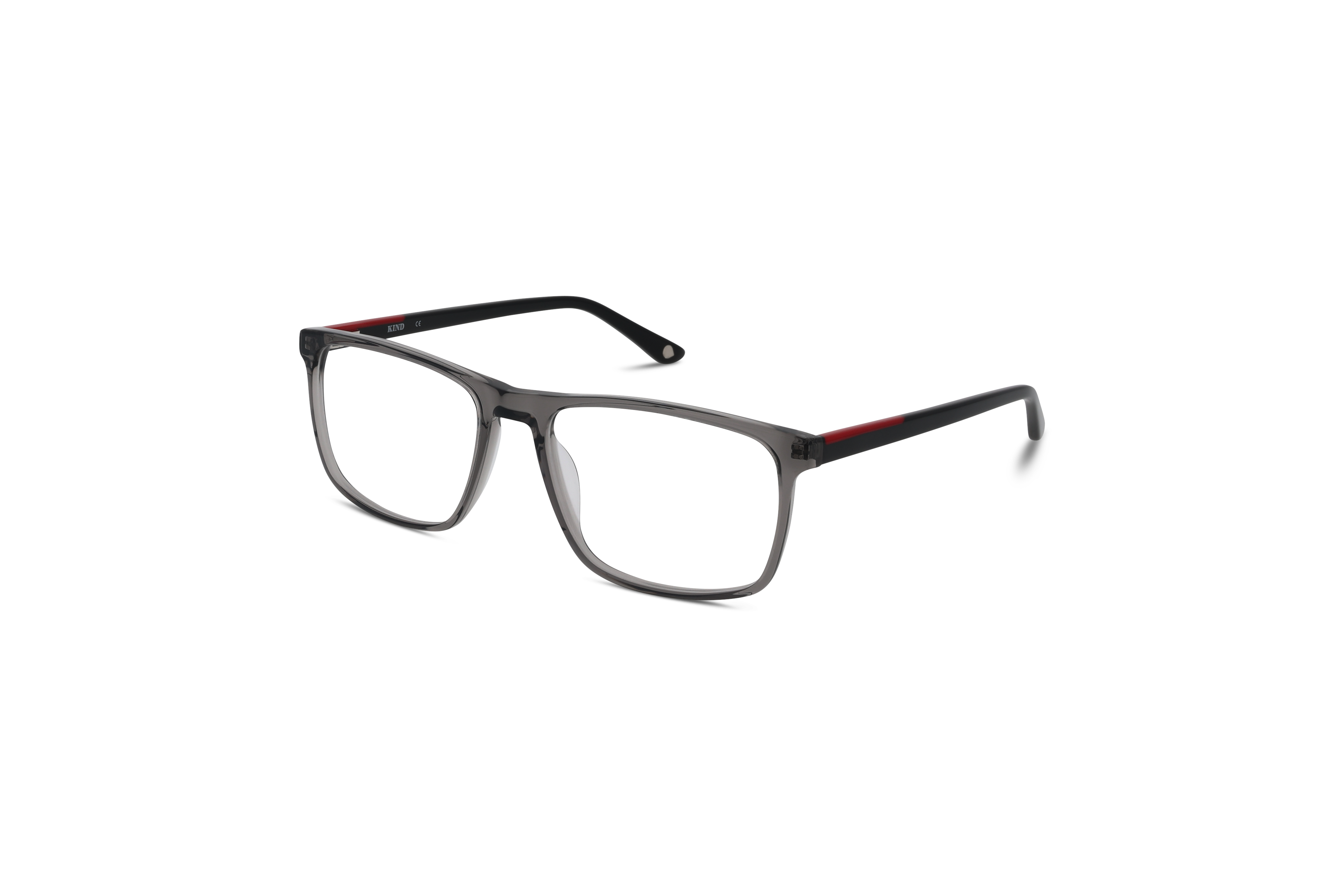 45° Ansicht der Brille KIND 4716589 V25 in Grau auf weißem Hintergrund.