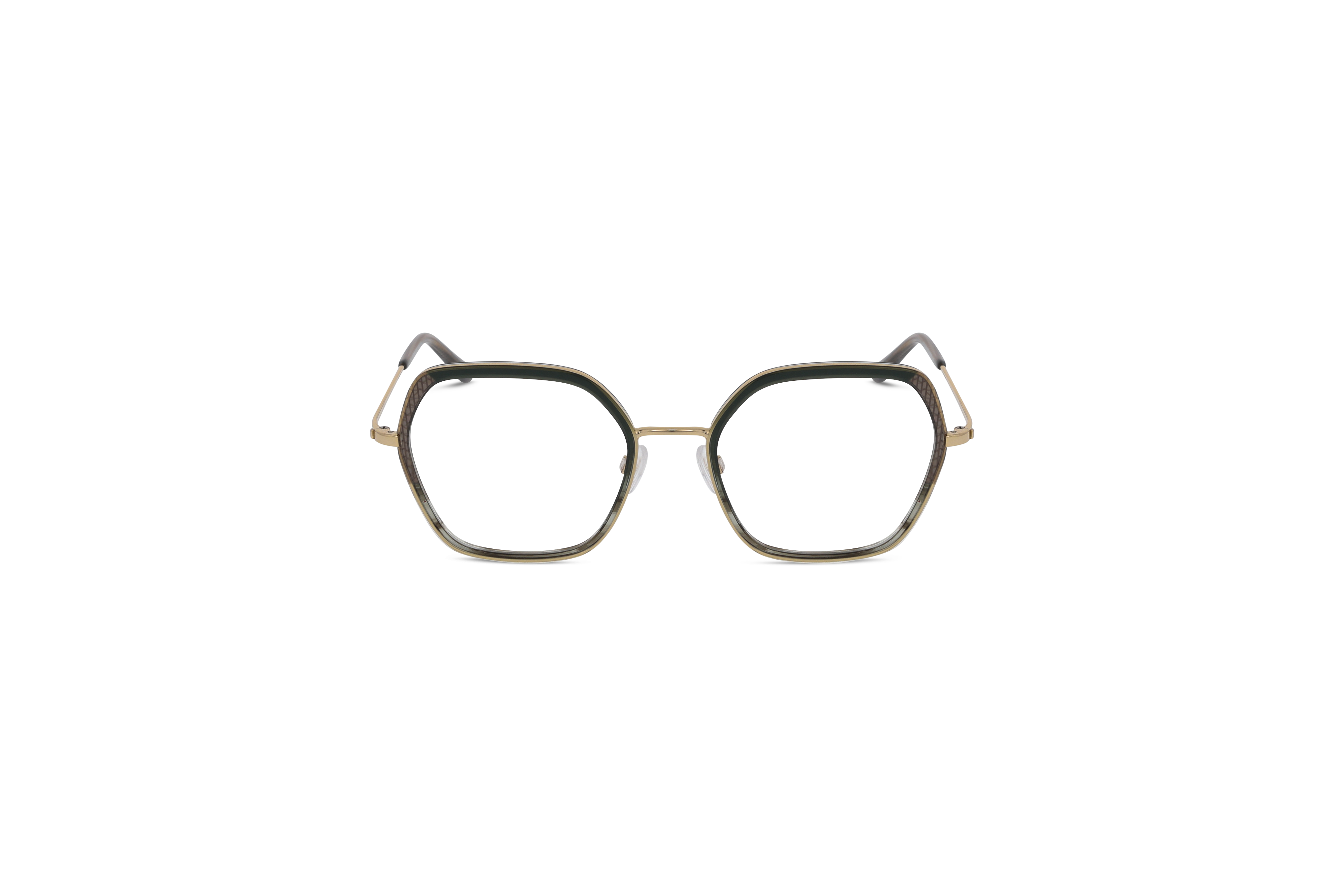 Die Brille KIND 4713102 V25 in Grün auf weißem Hintergrund in Frontalansicht.