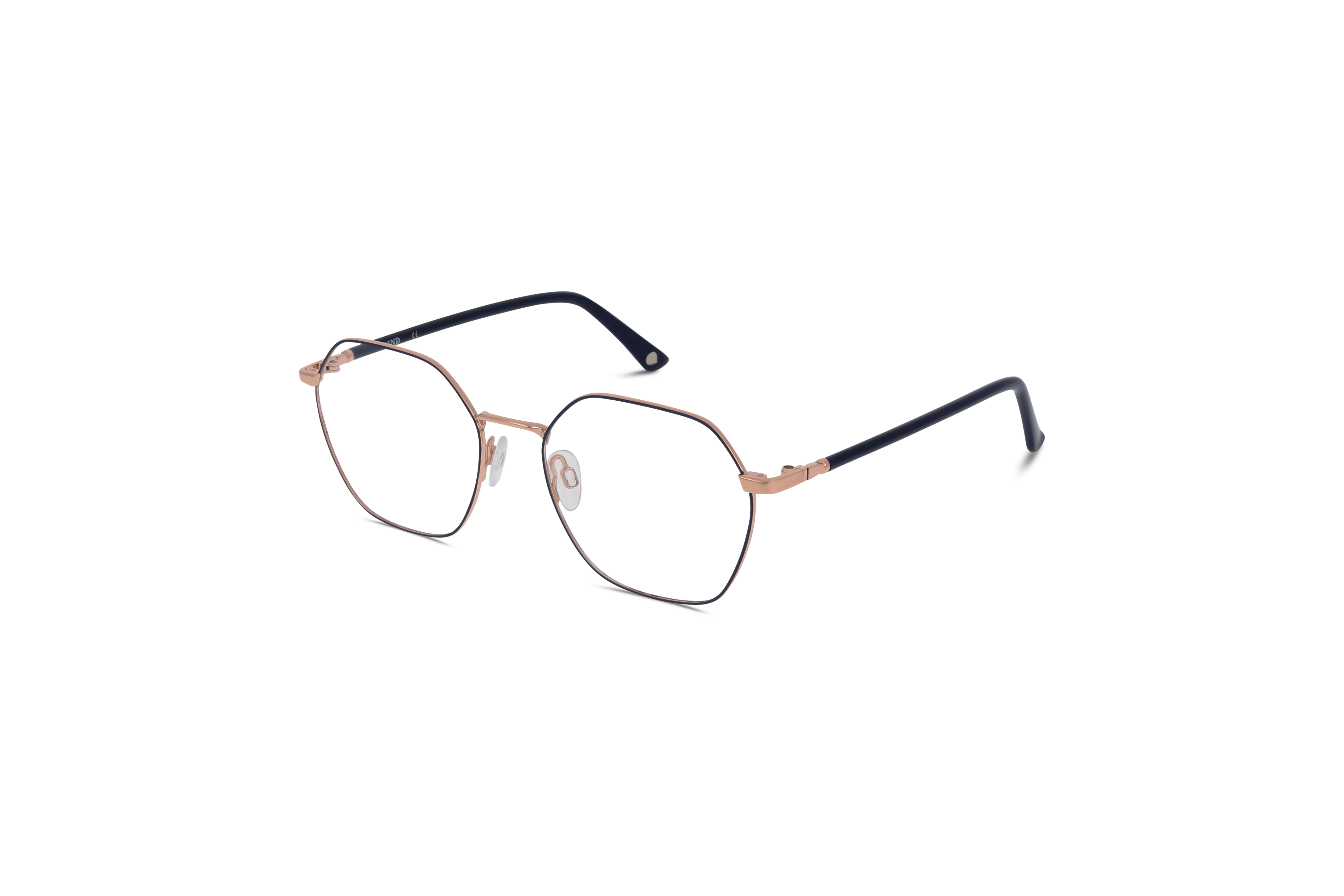 45° Ansicht der Brille KIND 4712928 V25 in Blau auf weißem Hintergrund.