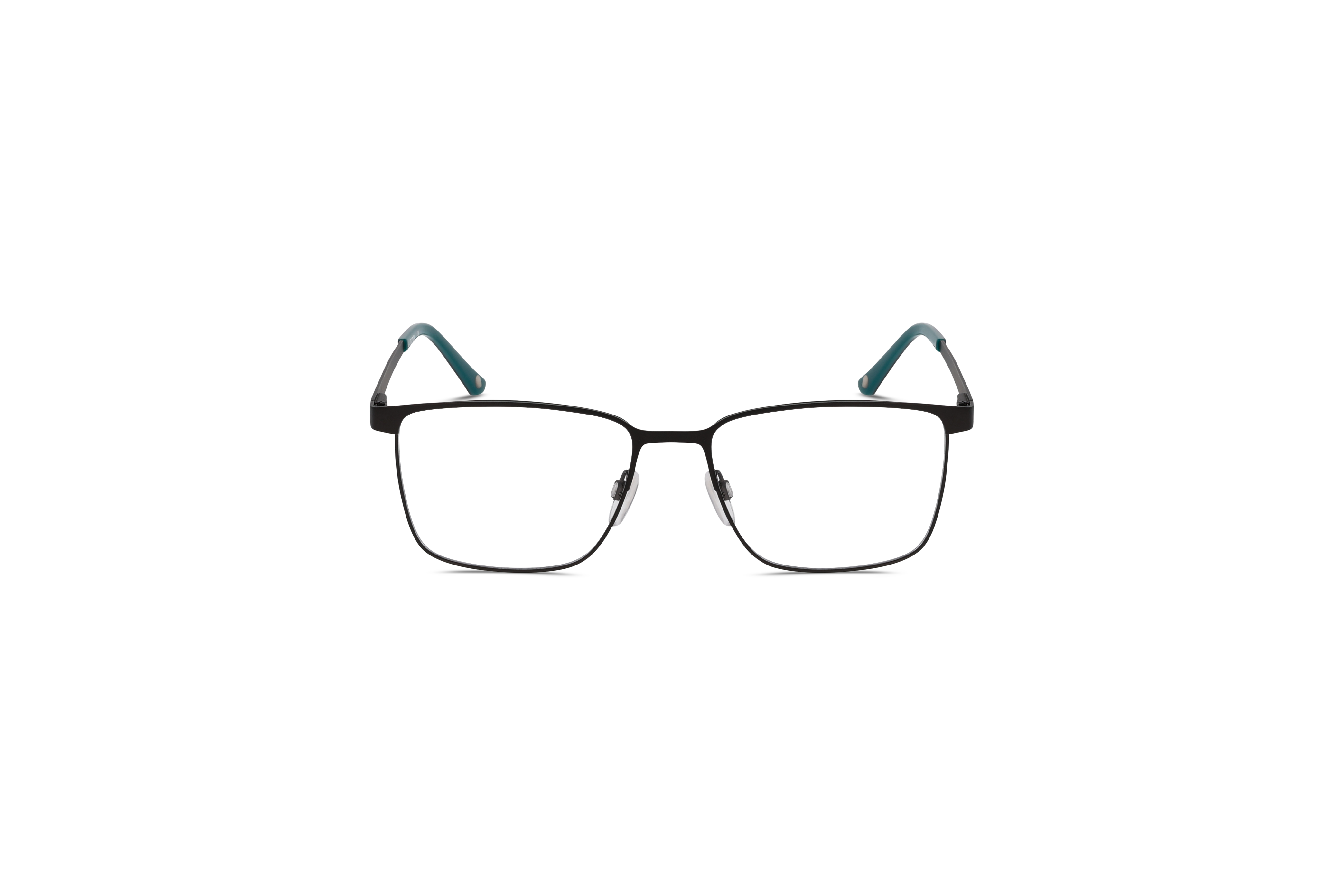 Die Brille KIND 4712537 V25 in Schwarz auf weißem Hintergrund in Frontalansicht.