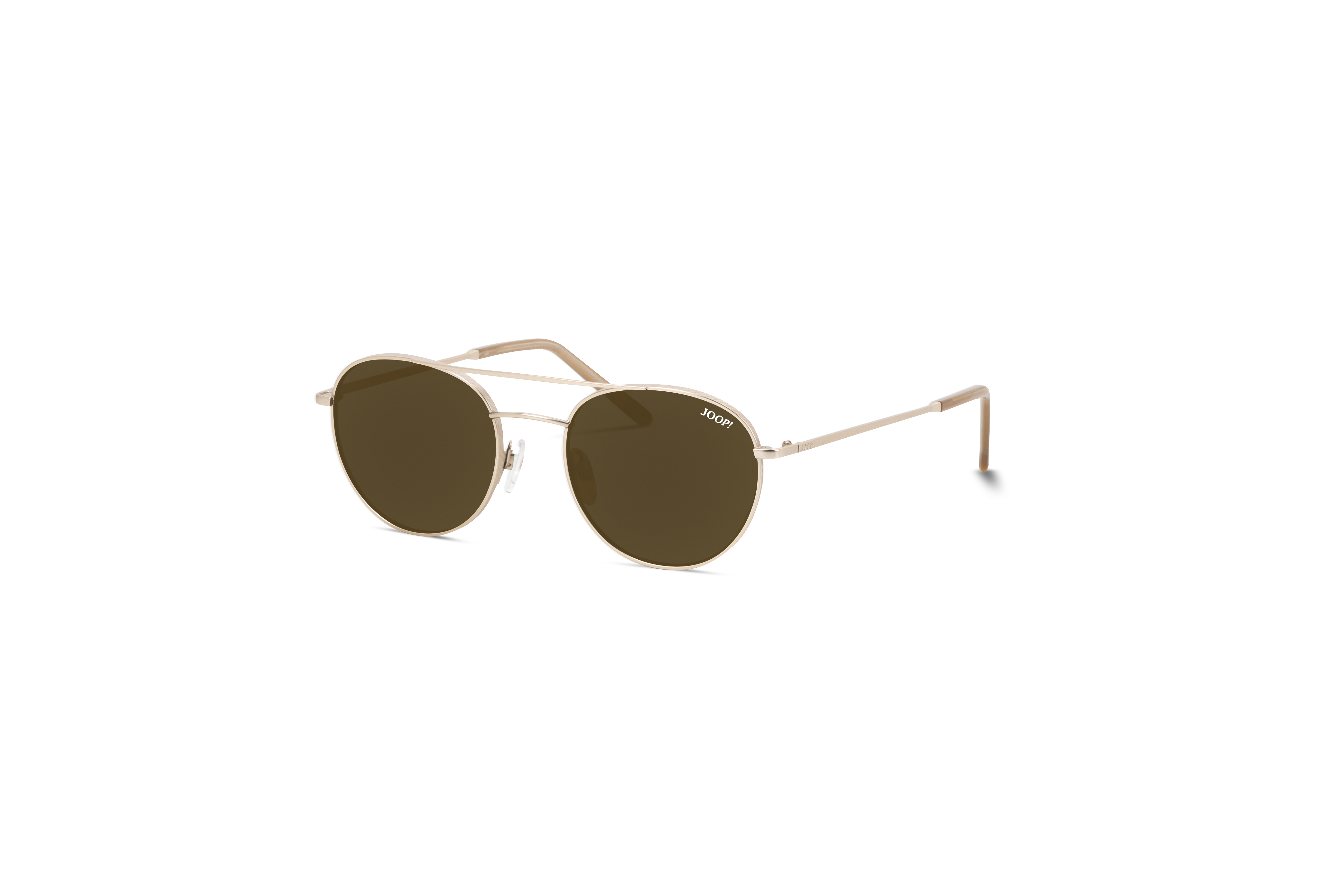 45° Ansicht der Sonnenbrille JOOP! 87374 in Gold auf weißem Hintergrund.