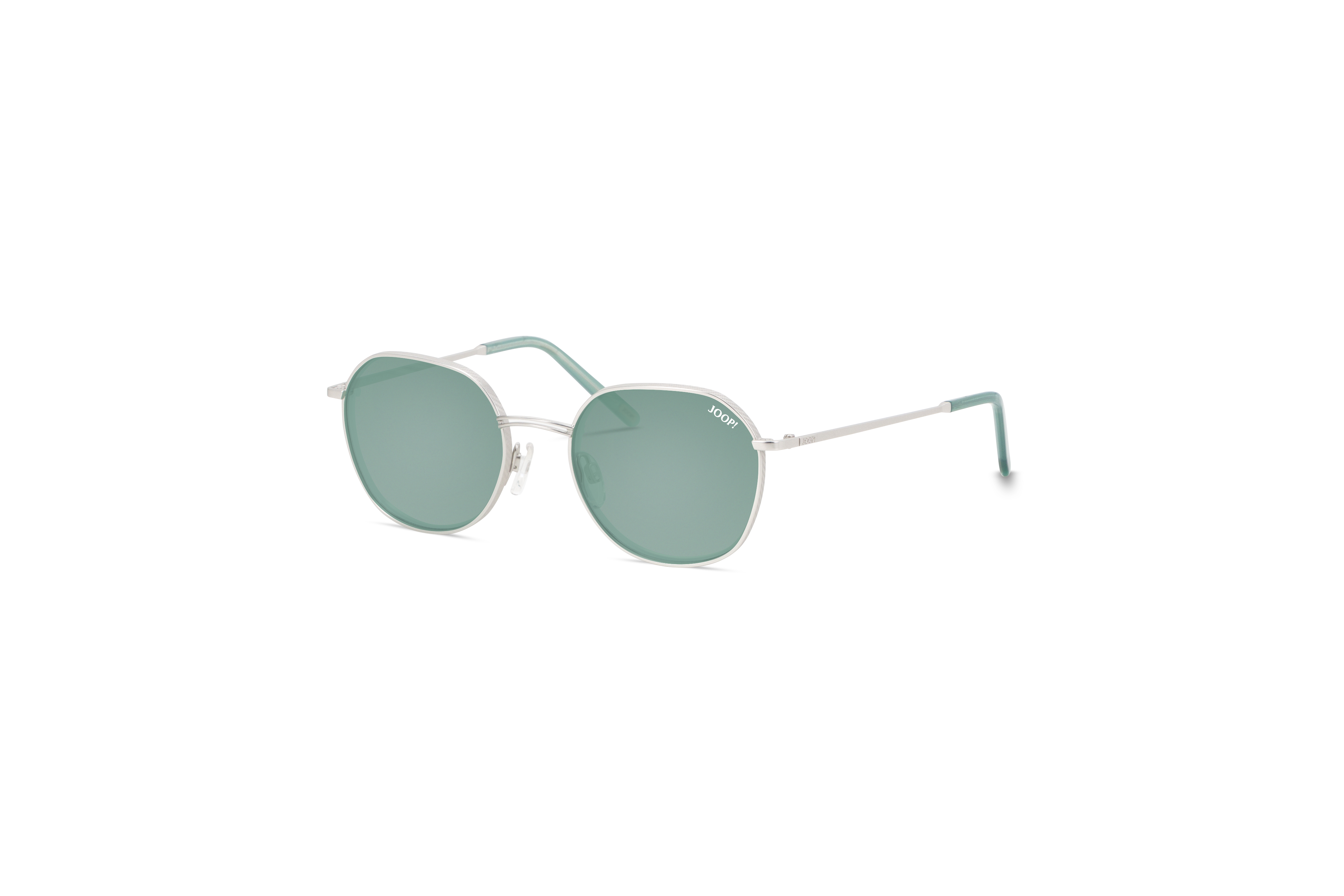 45° Ansicht der Sonnenbrille JOOP! 87376 in Grau auf weißem Hintergrund.