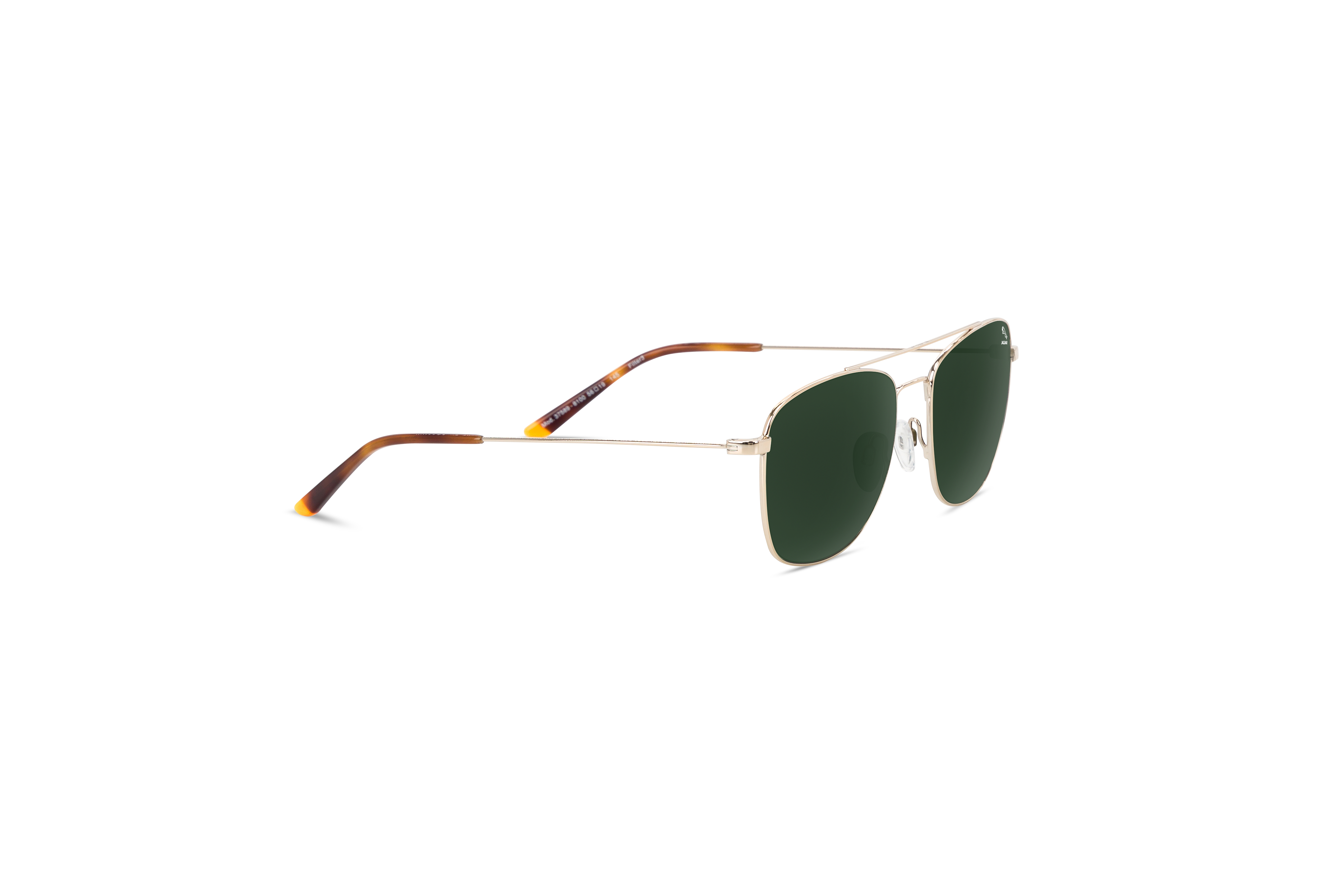 Die Sonnenbrille Jaguar 37589 in Gold mit Seitenansicht.