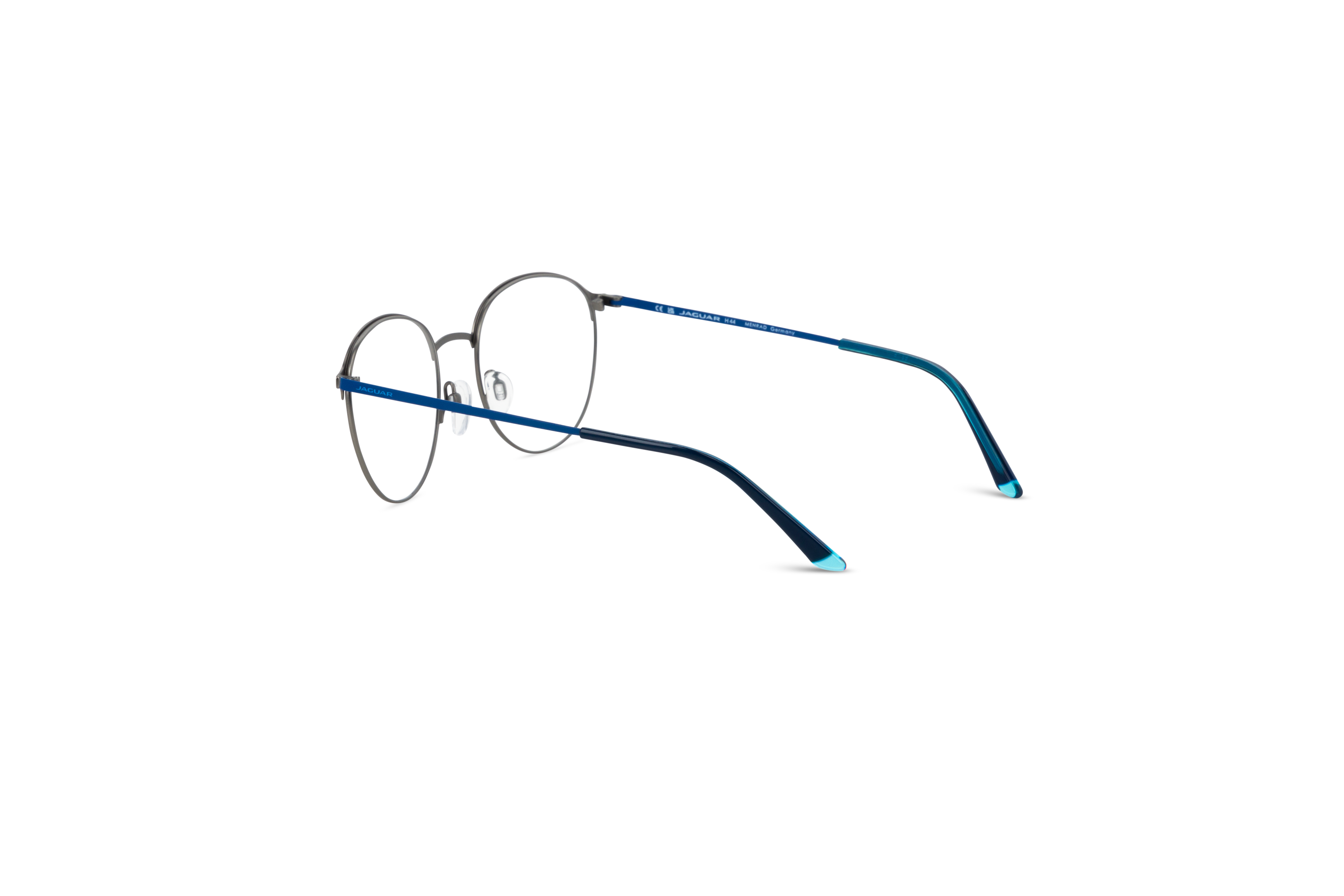 Die Brille Jaguar 33623 in Grau mit Innenansicht.