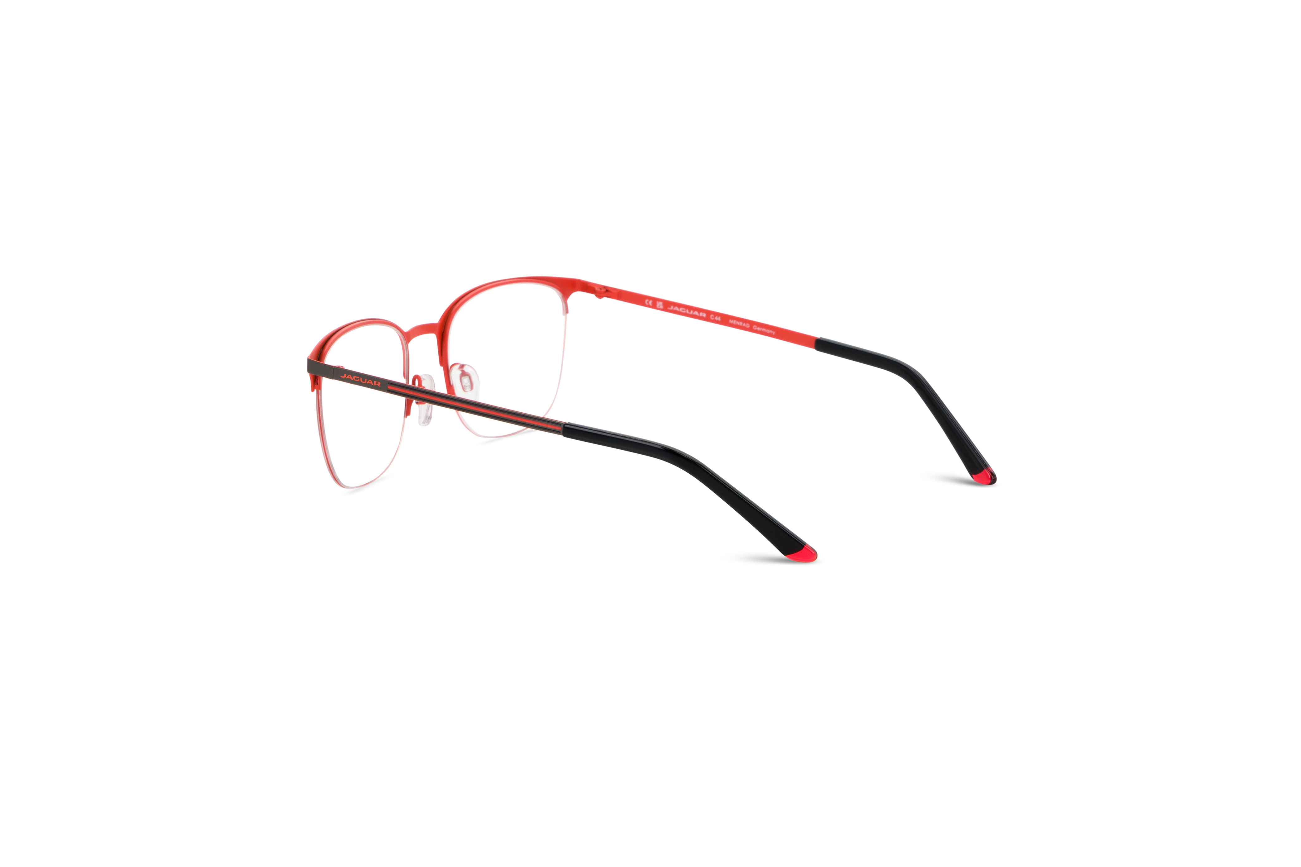 Die Brille Jaguar 33624 in Schwarz mit Innenansicht.