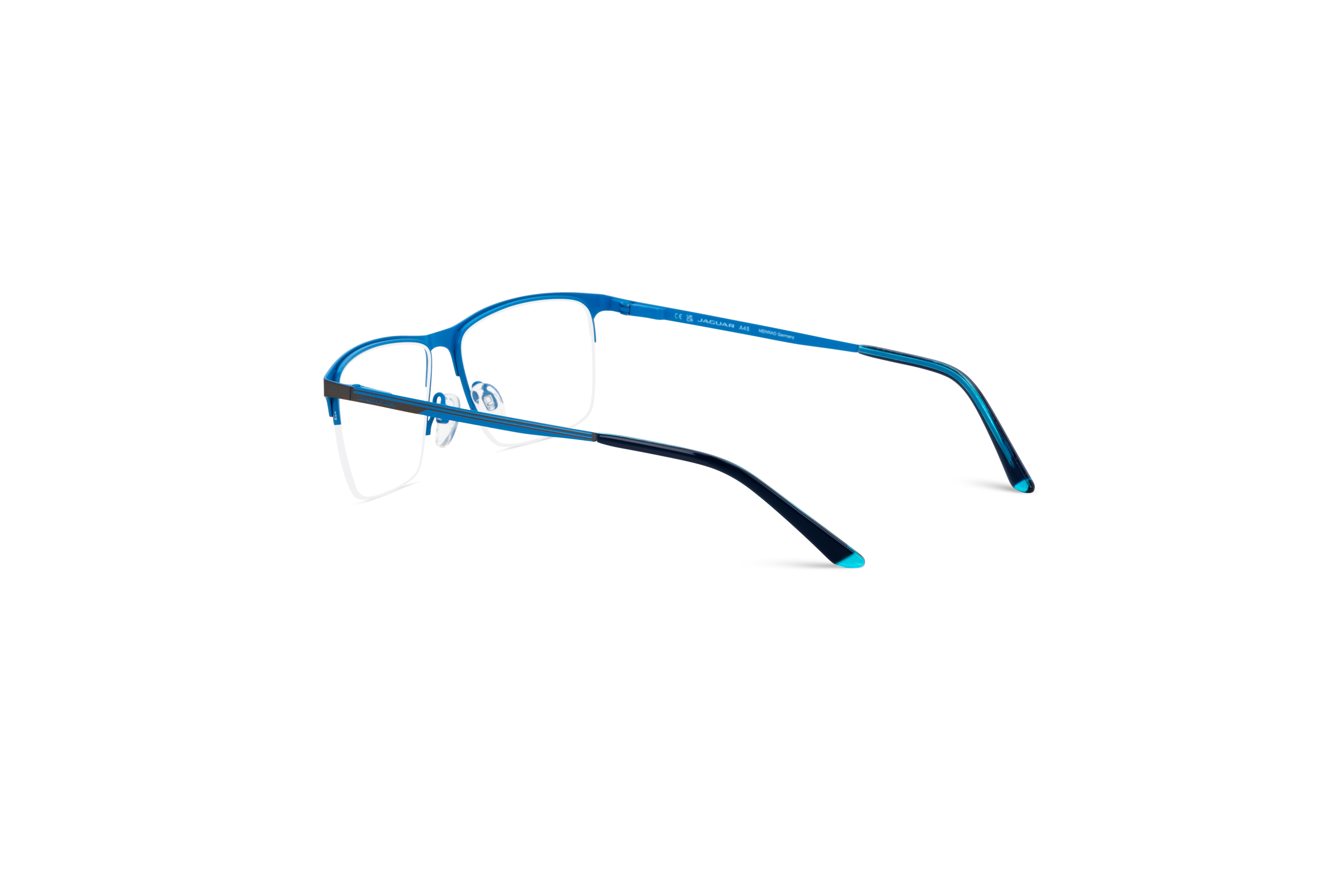 Die Brille Jaguar Jaguar 33619 in Grau mit Innenansicht.