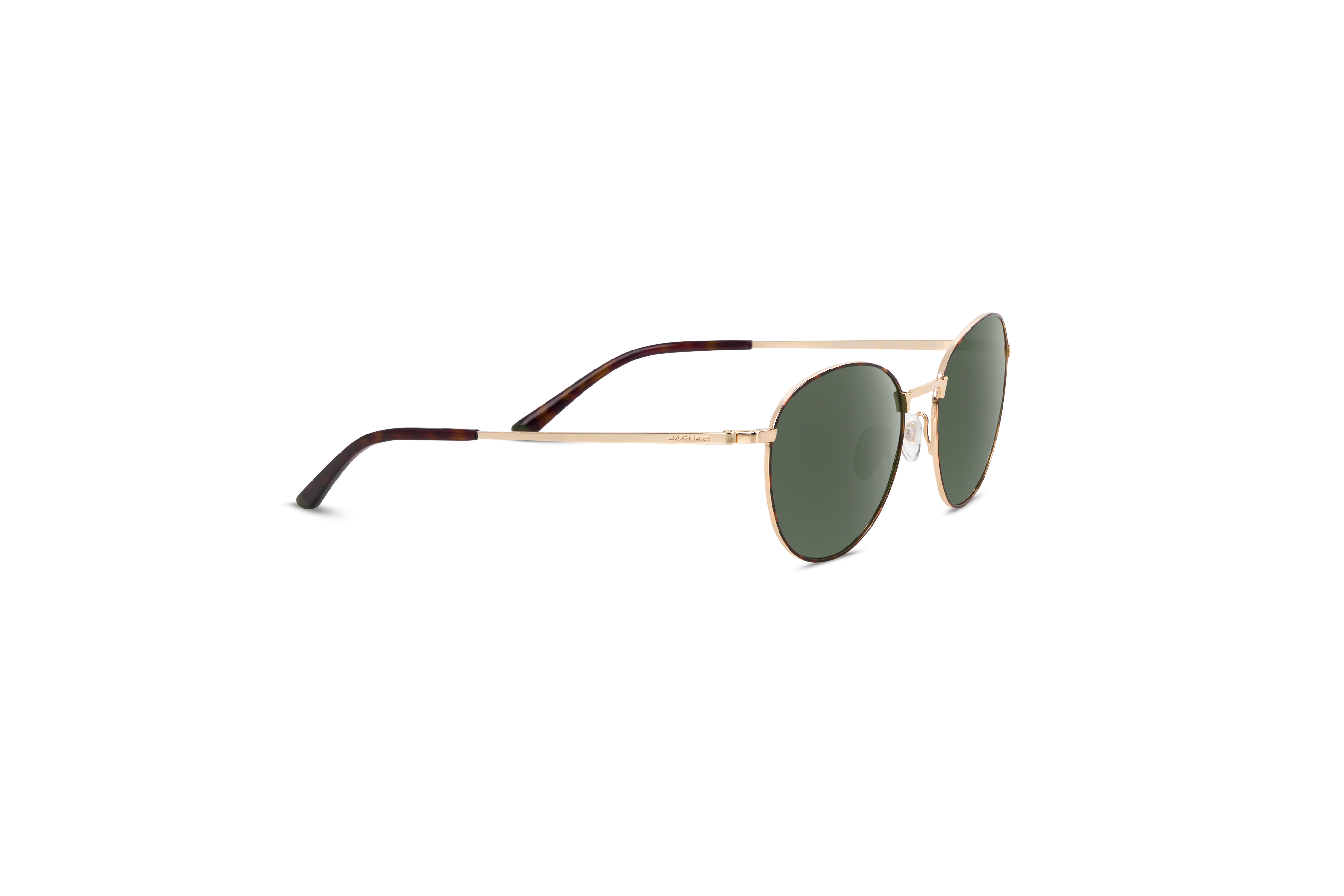 Die Sonnenbrille Jaguar 37507 in Havanna mit Seitenansicht.