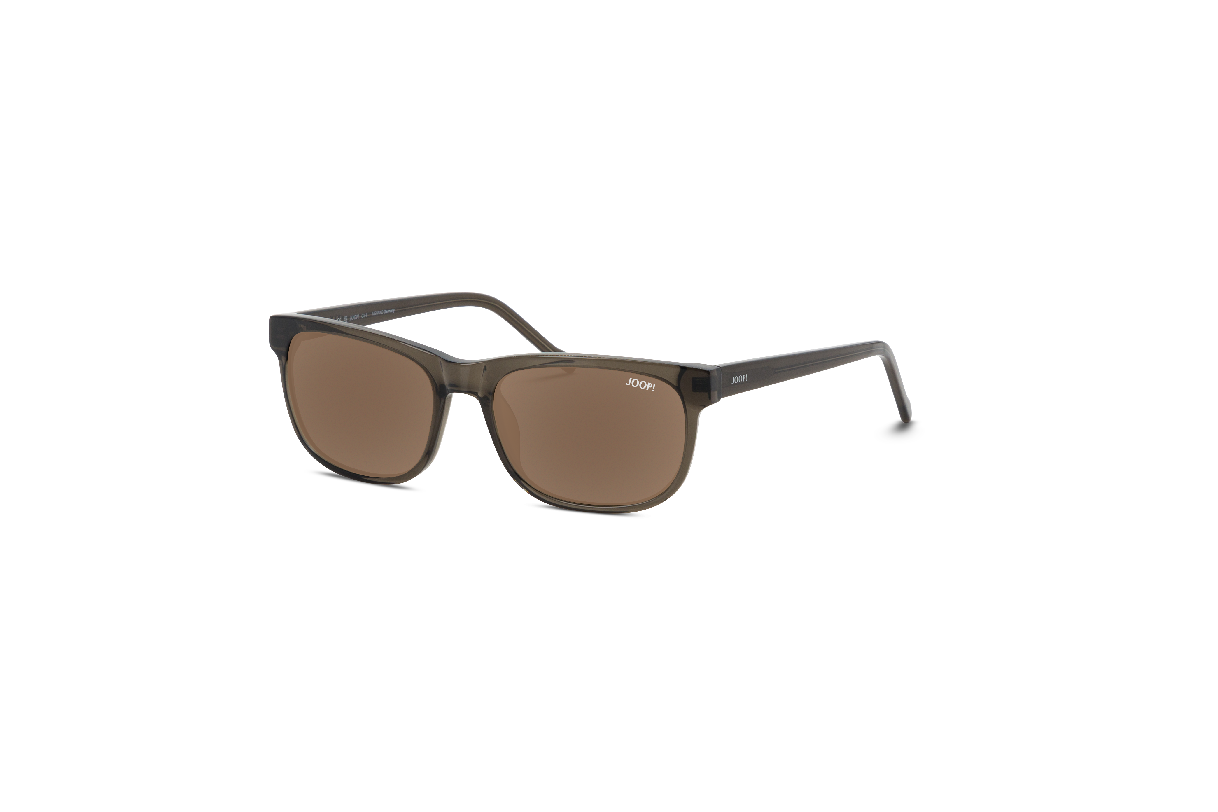 45° Ansicht der Sonnenbrille JOOP! 87103 in Grau auf weißem Hintergrund.