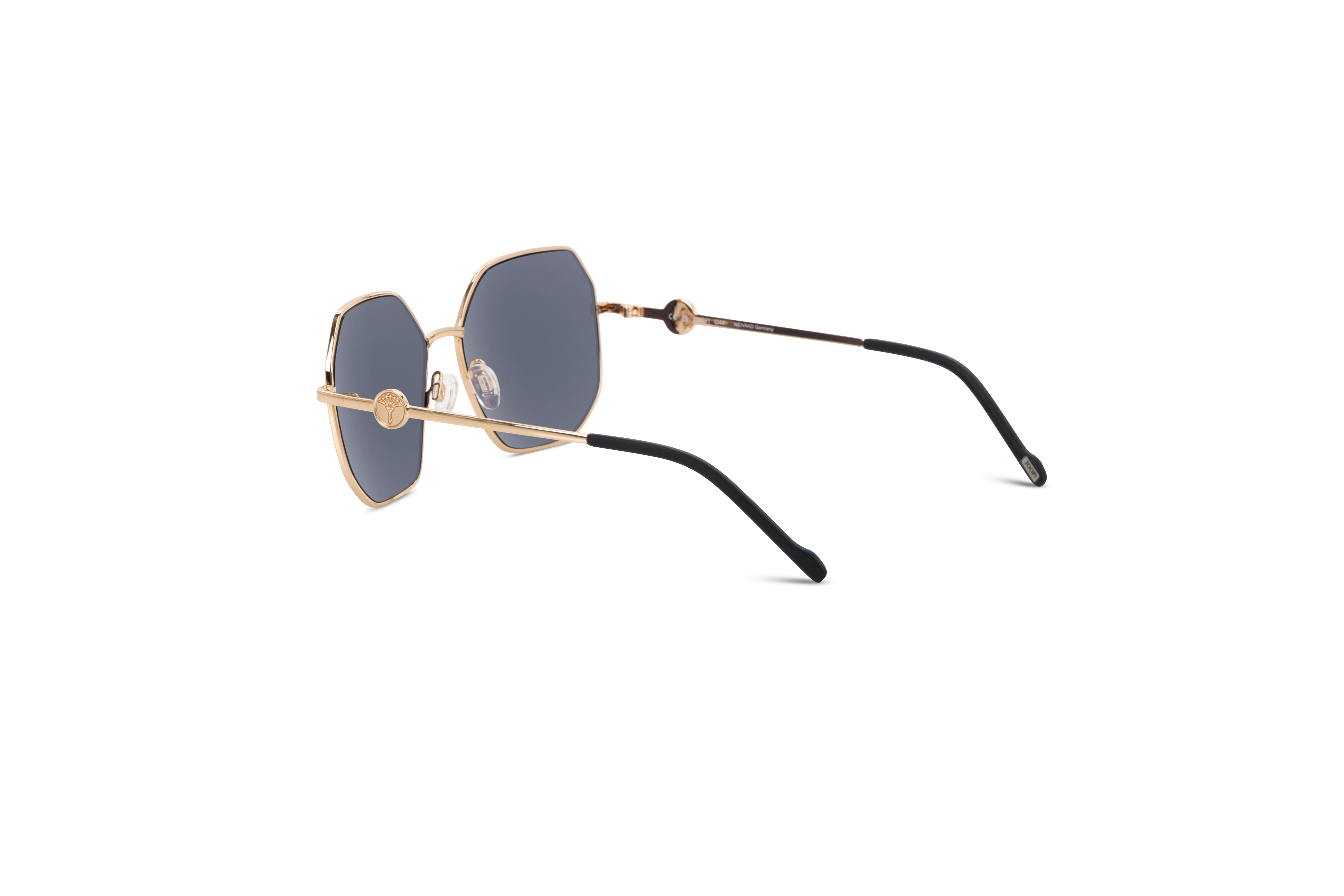 Die Sonnenbrille JOOP! 87404 in Gold mit Innenansicht.