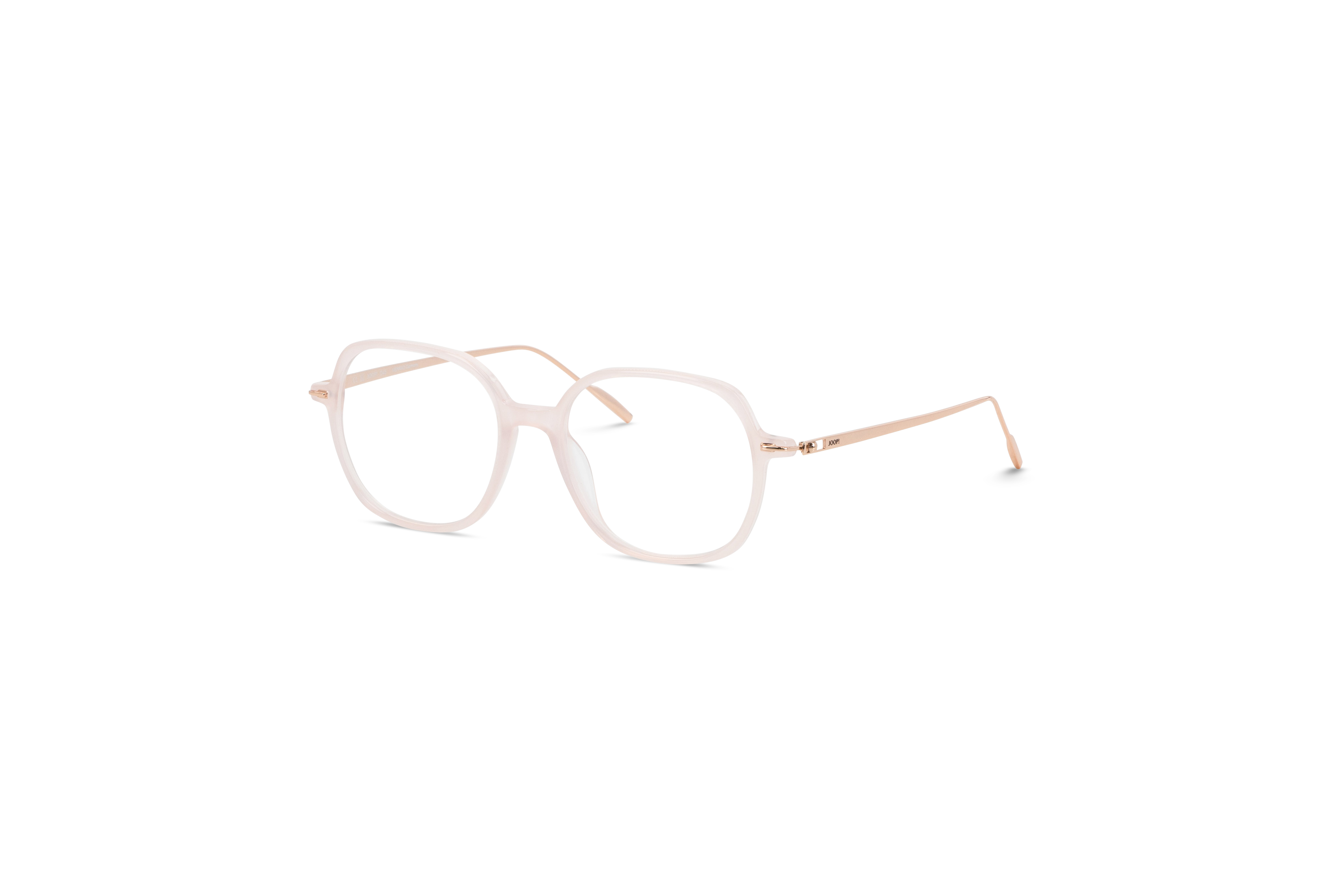 45° Ansicht der Brille JOOP! 82098 in Pink auf weißem Hintergrund.