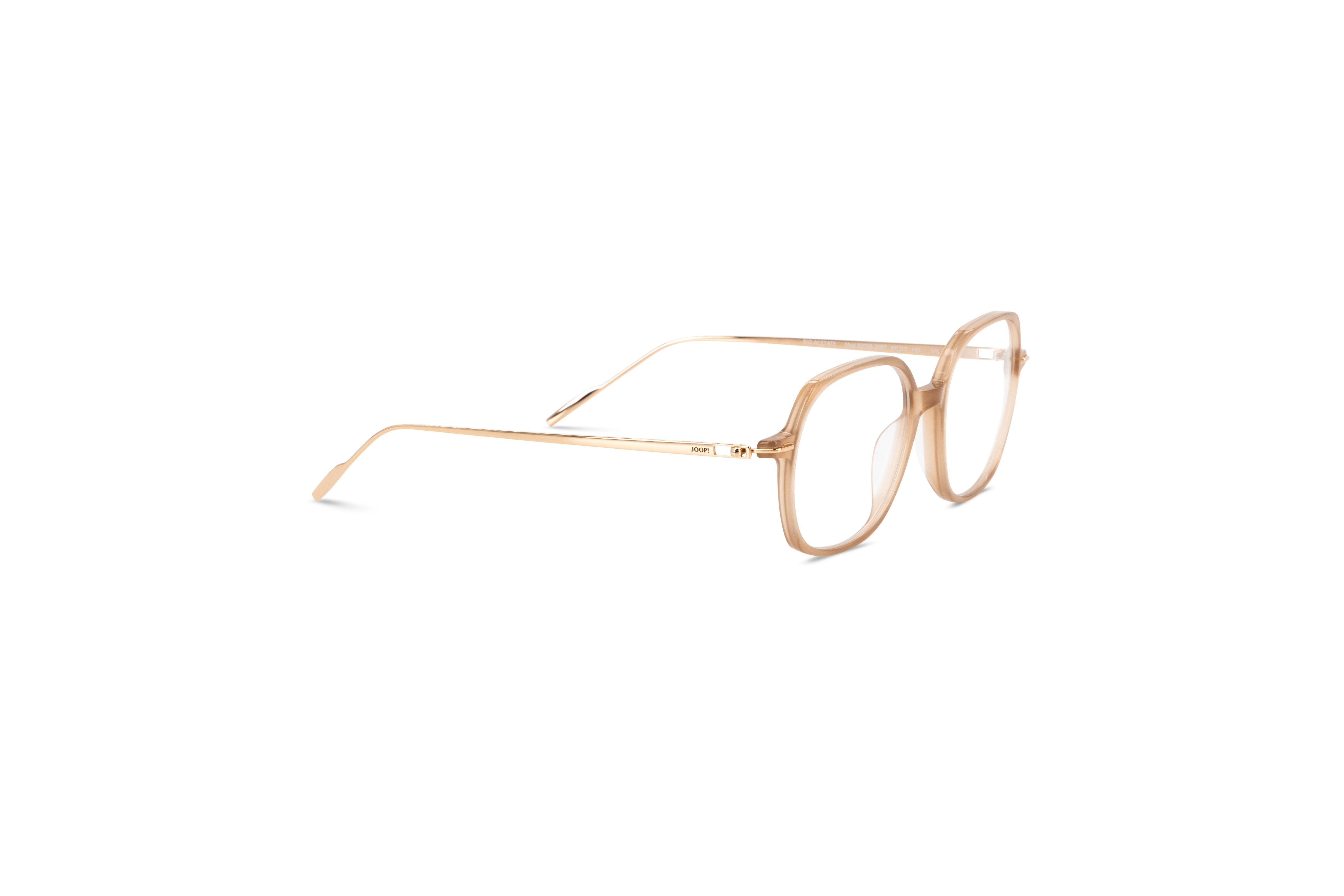 Die Brille JOOP! 82098 in Beige mit Seitenansicht.