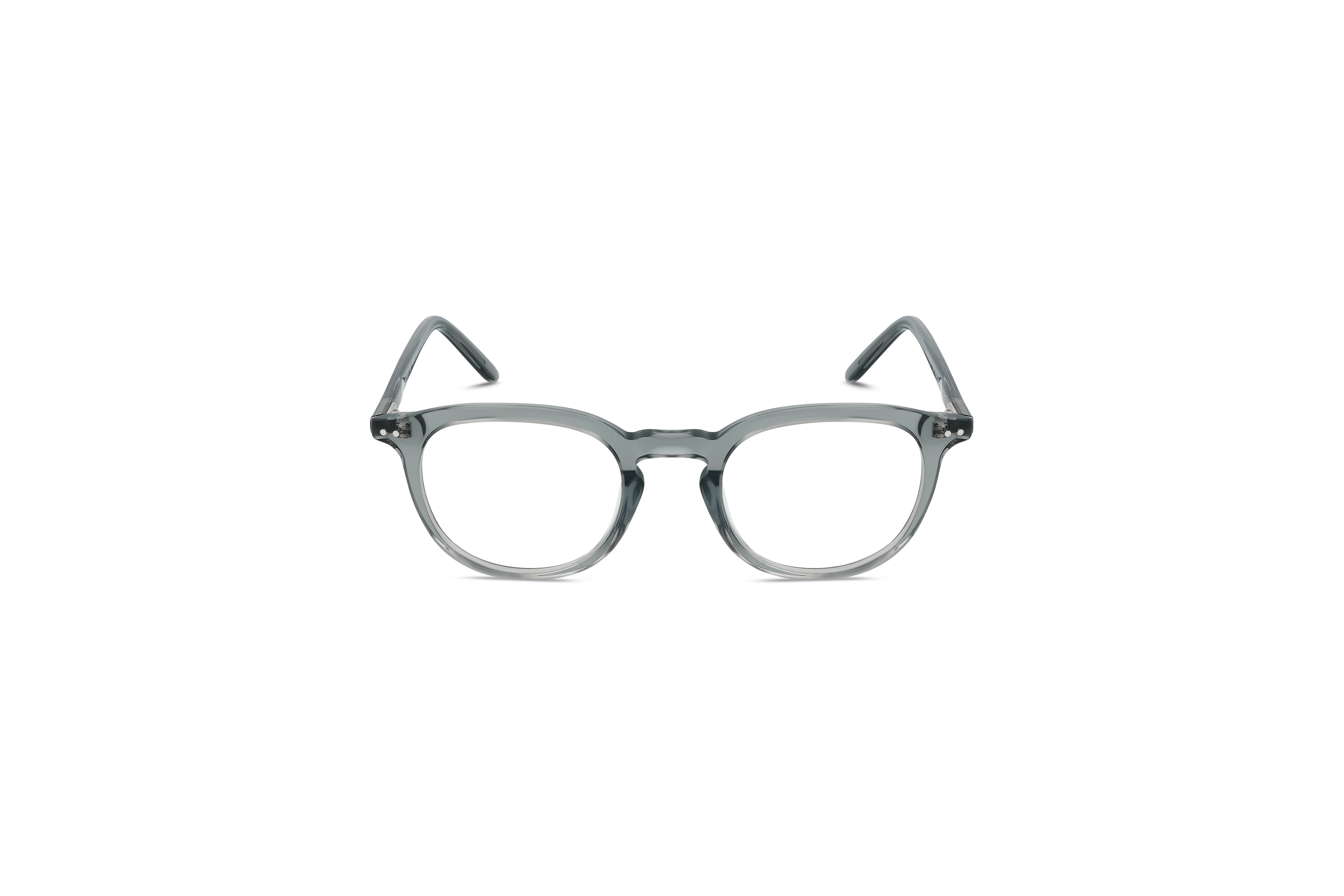 Die Brille Jaguar 31710 in Transparent auf weißem Hintergrund in Frontalansicht.