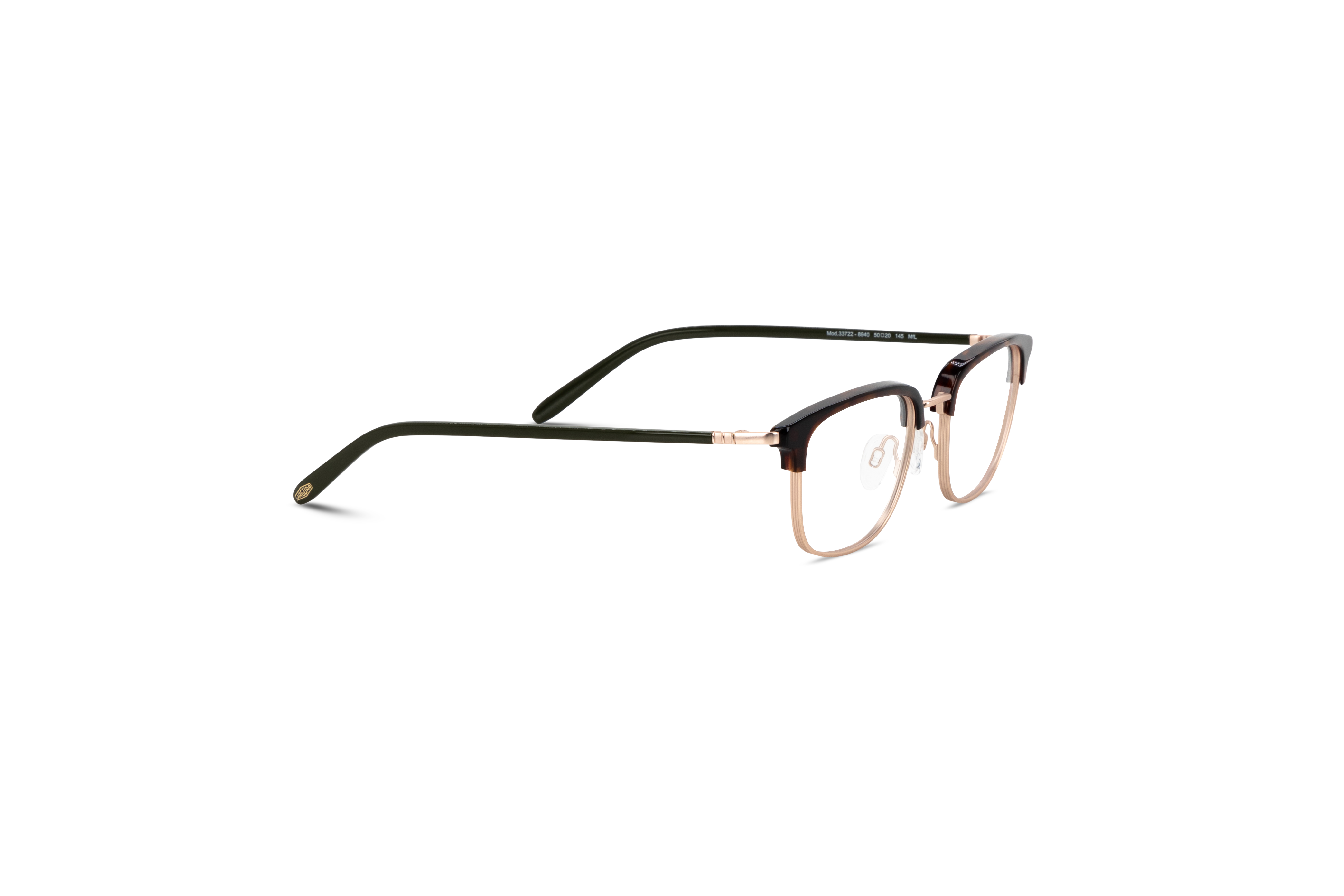 Die Brille Jaguar 33722 in Havanna mit Seitenansicht.