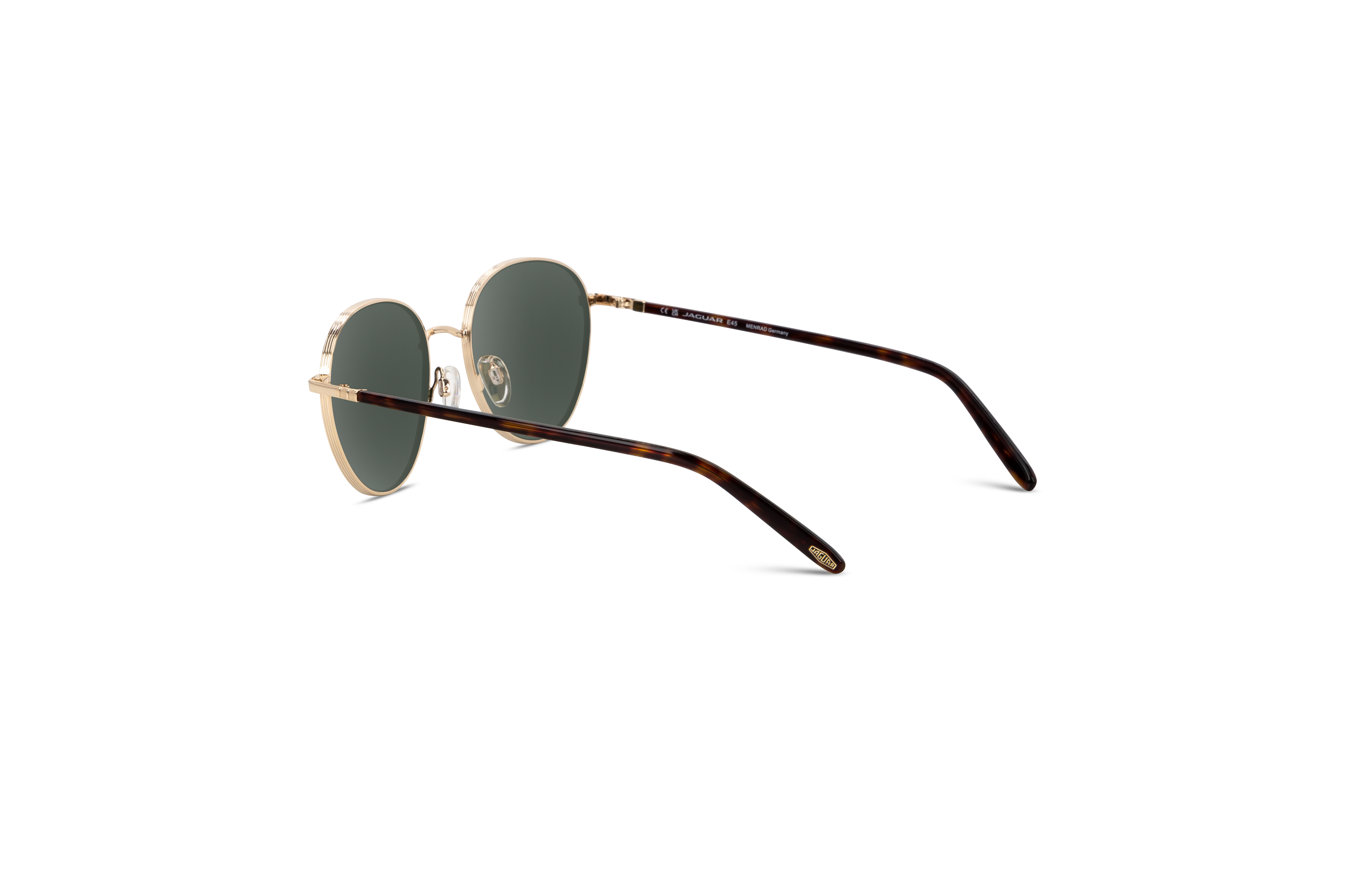 Die Sonnenbrille Jaguar 37466 in Gold mit Innenansicht.