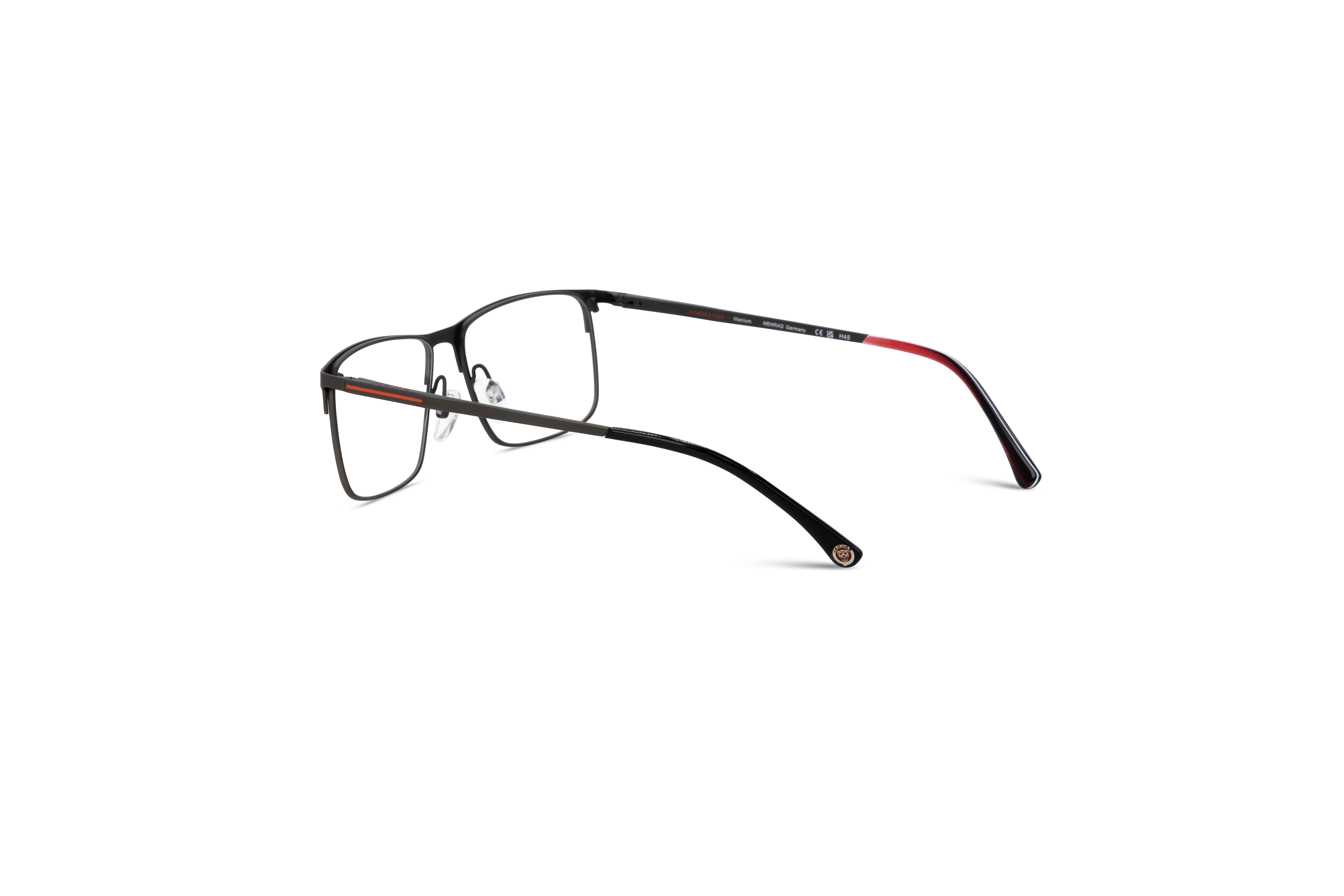 Die Brille Jaguar 35602 in Schwarz mit Innenansicht.