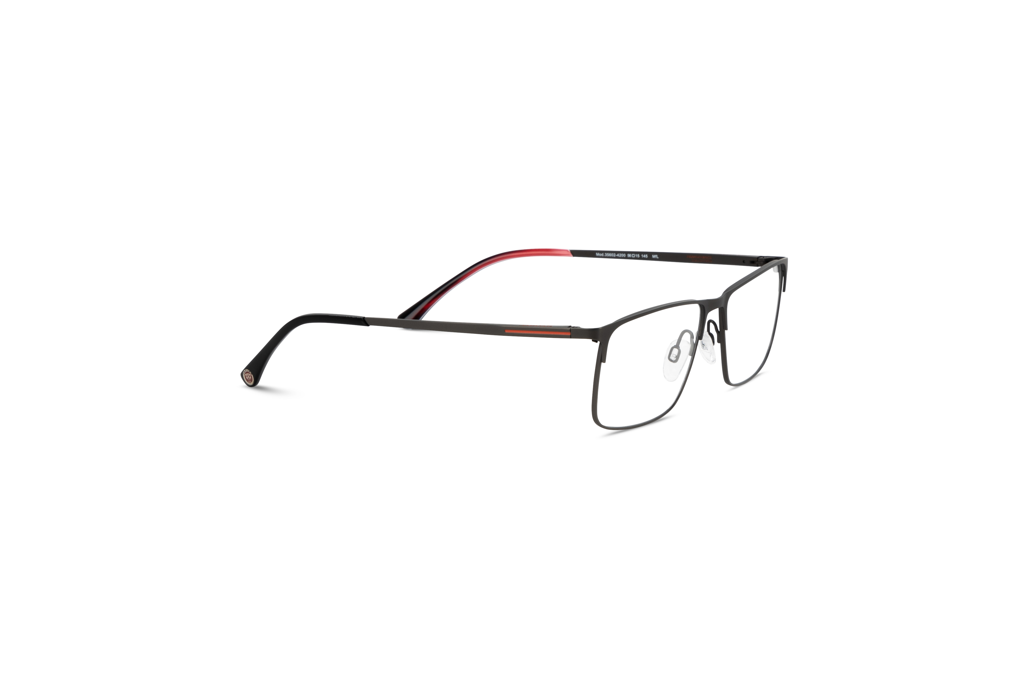 Die Brille Jaguar 35602 in Schwarz mit Seitenansicht.