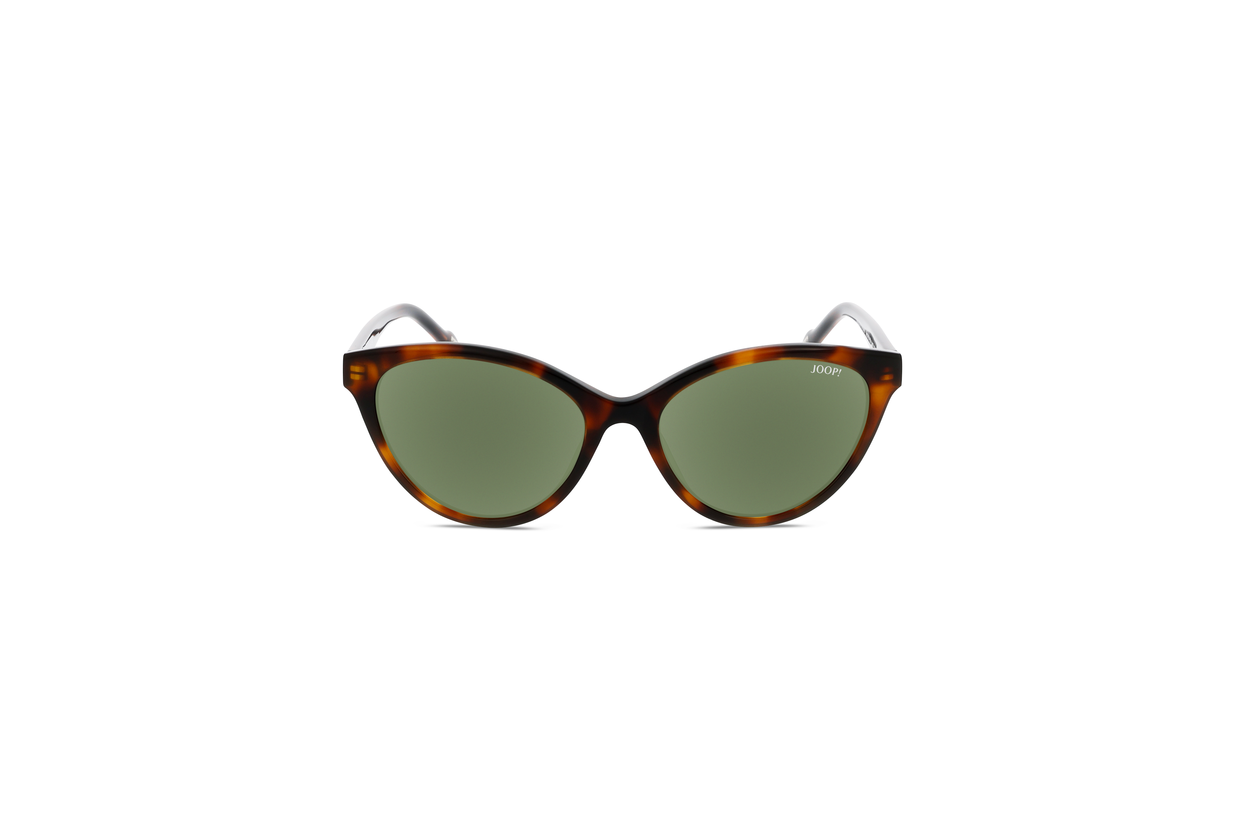 Die Sonnenbrille JOOP! 87108 in Havanna auf weißem Hintergrund in Frontalansicht.