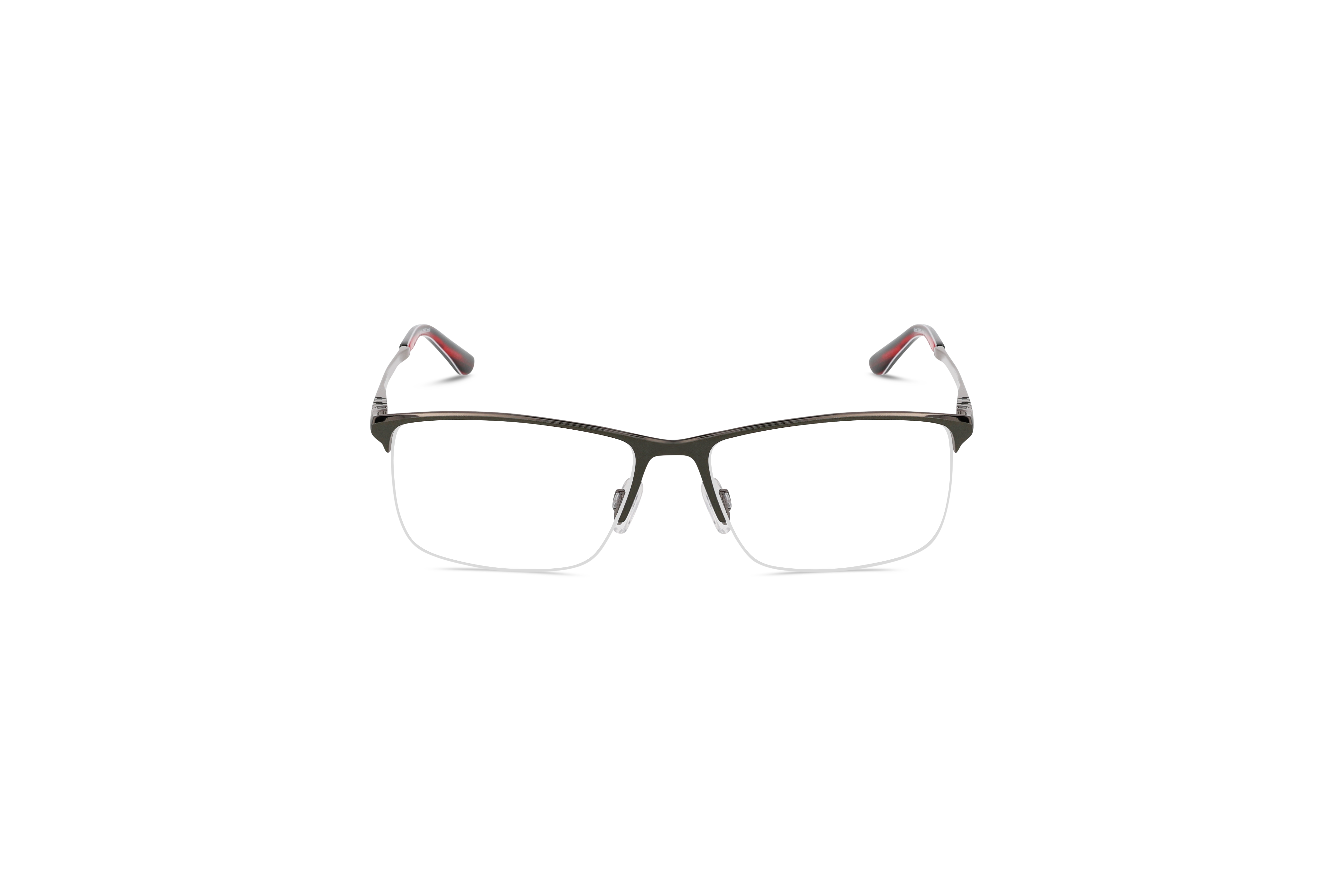 Die Brille Jaguar 35605 in Silber auf weißem Hintergrund in Frontalansicht.