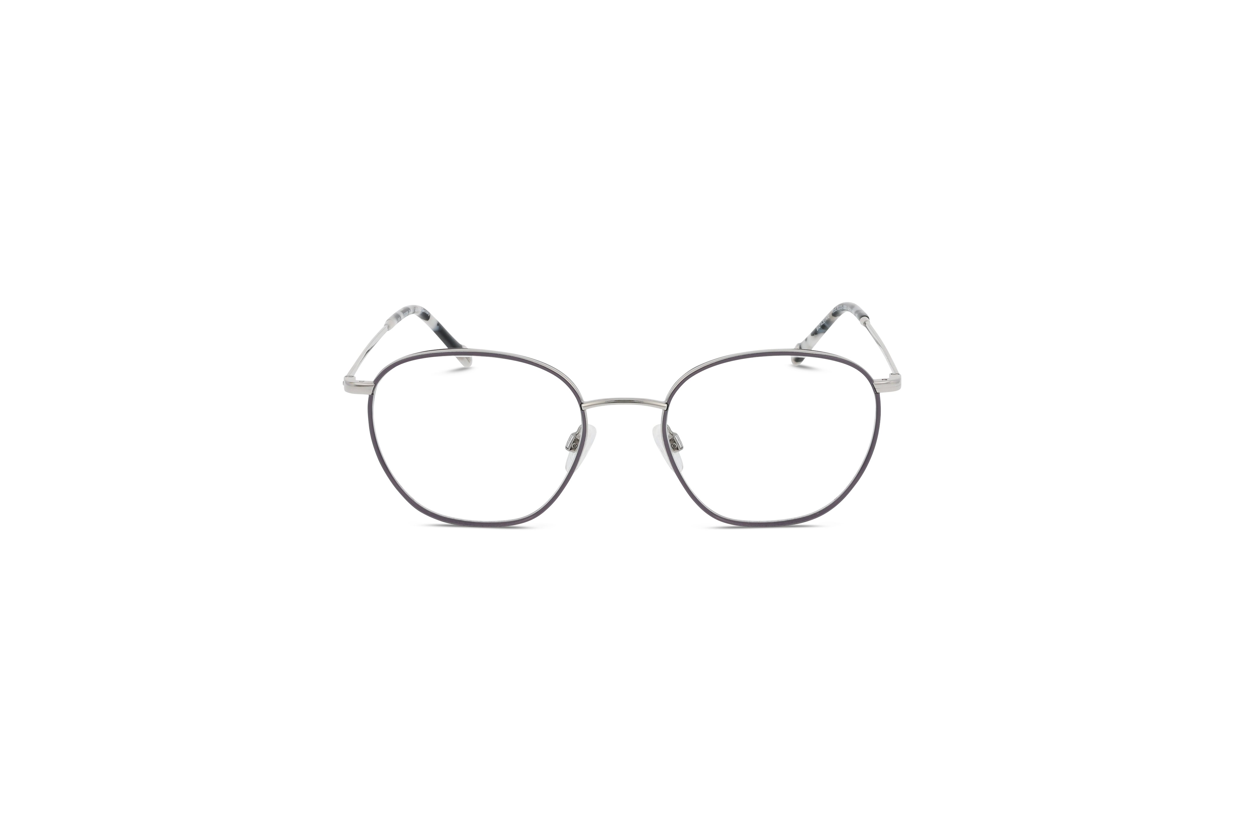 Die Brille JOOP! 83330 in Violett auf weißem Hintergrund in Frontalansicht.