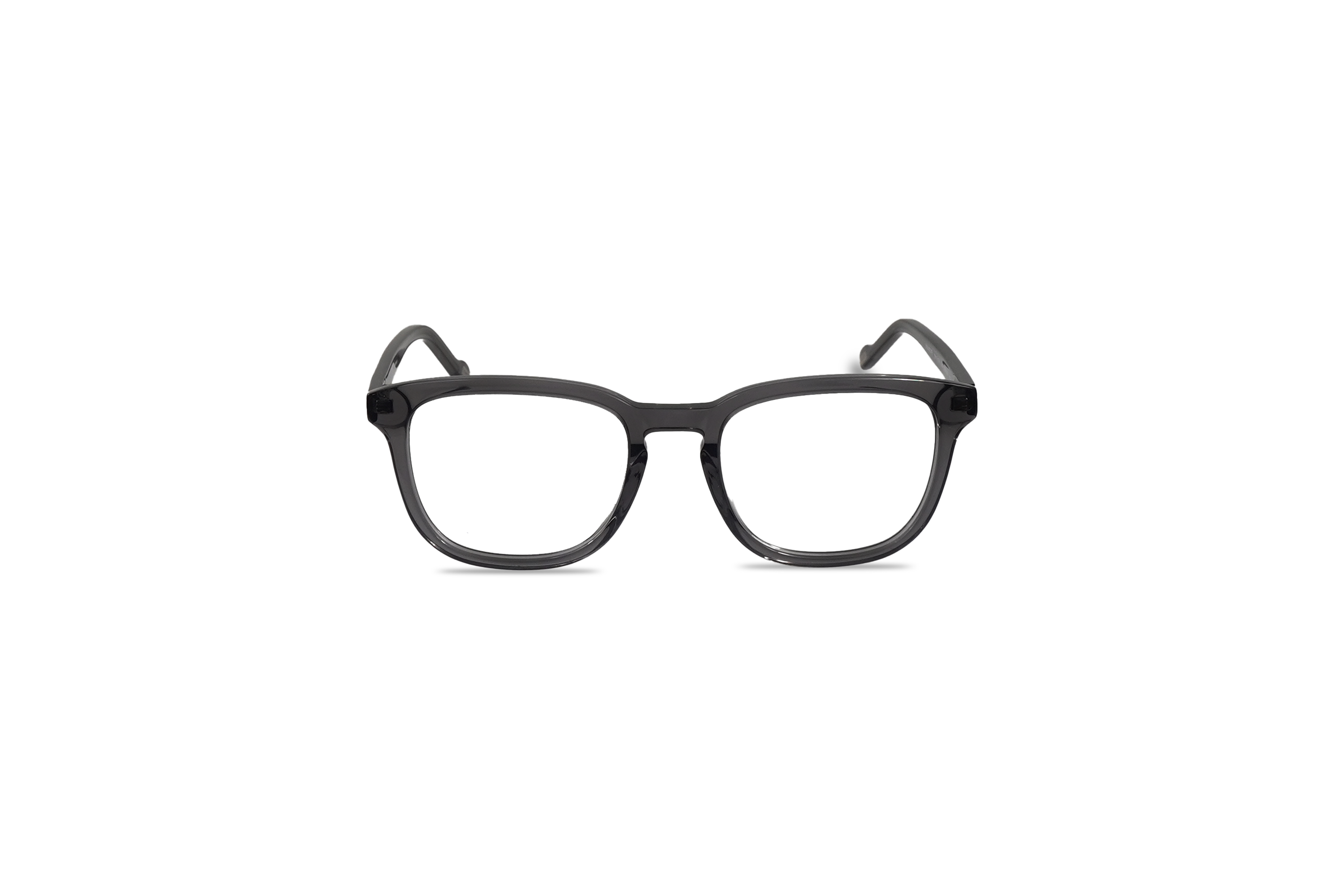 Die Brille JOOP! JOOP! 81245 in Grau auf weißem Hintergrund in Frontalansicht.