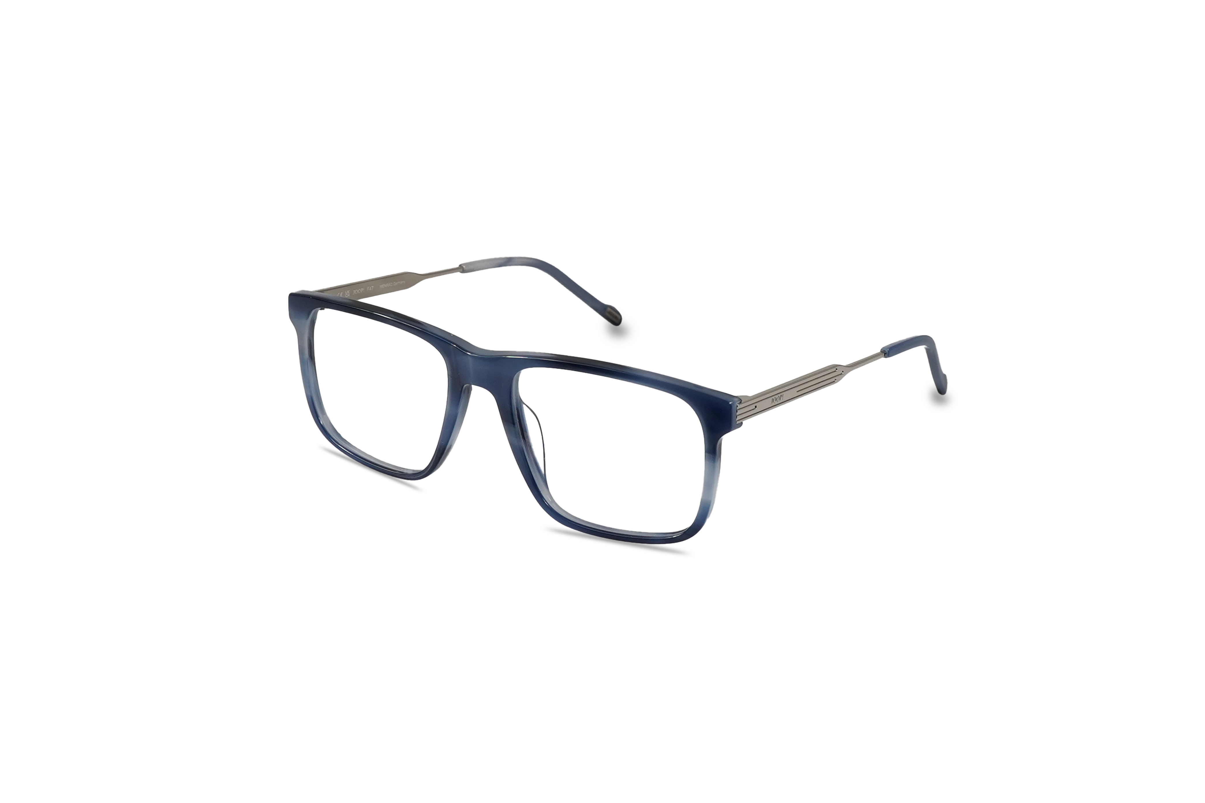 45° Ansicht der Brille JOOP! JOOP! 82119 in Blau auf weißem Hintergrund.