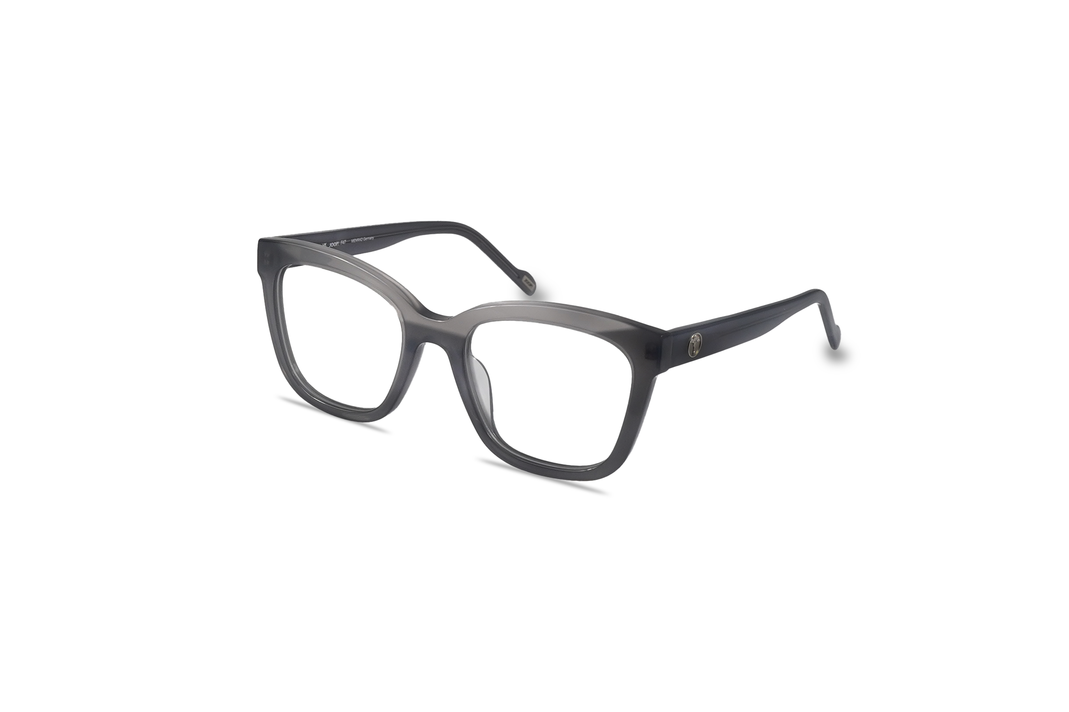 45° Ansicht der Brille JOOP! JOOP! 81246 in Grau auf weißem Hintergrund.